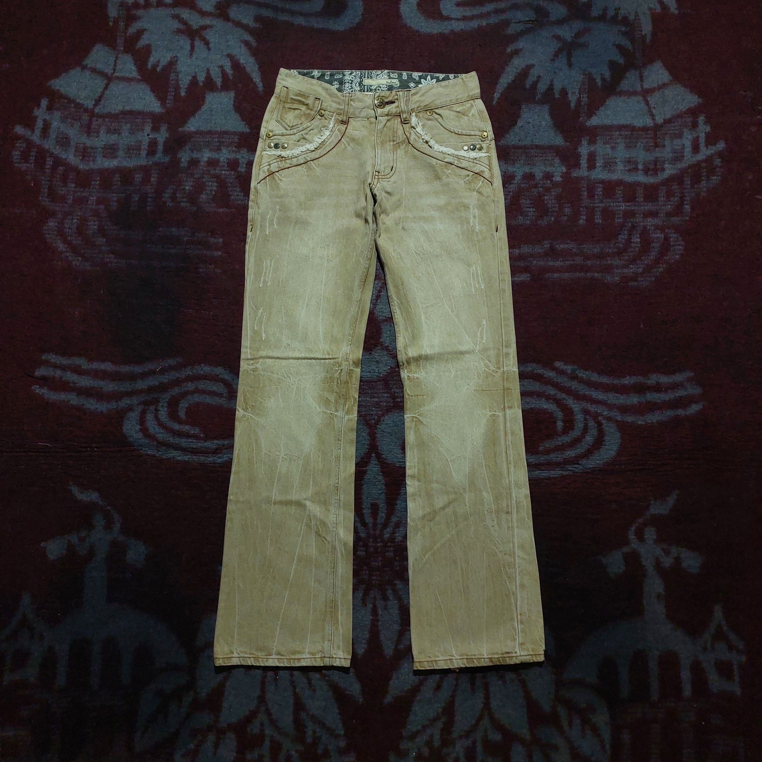 Tornado Mart Oil cake japanese faded dark beige boot cut jeans Size US 30 / EU 46 - 1 Thumbnail