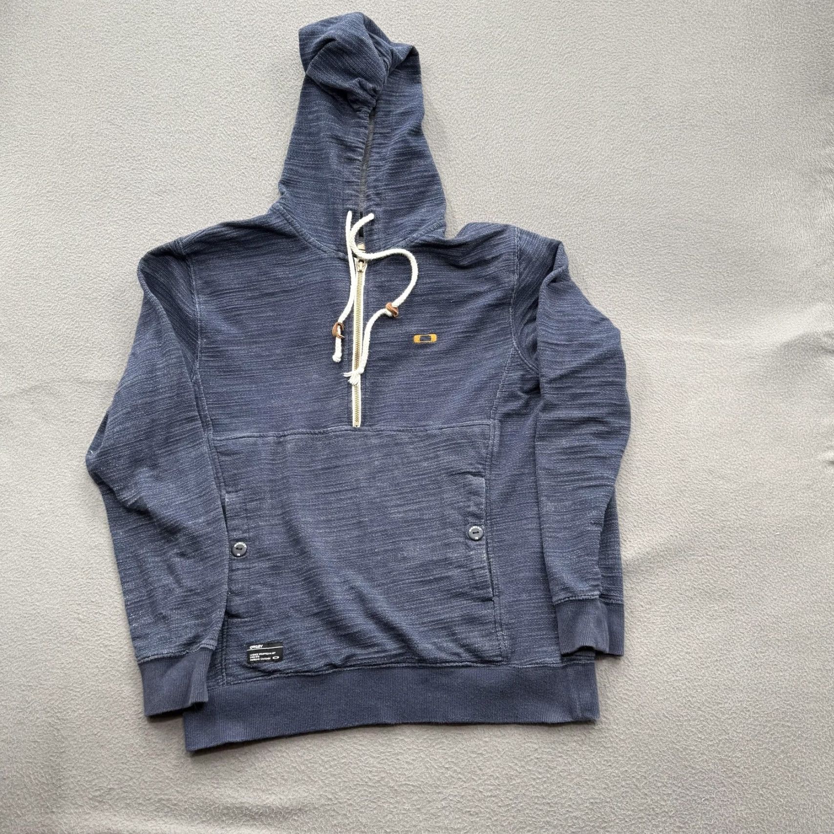 Oakley Oakley Hoodie Mens Small Blue Heather Half Zip Kangaroo Pocket Logo Shirt/Hoody Pullover Knit Zippered Pocket Logo Size US S / EU 44-46 / 1 - 2 Thumbnail