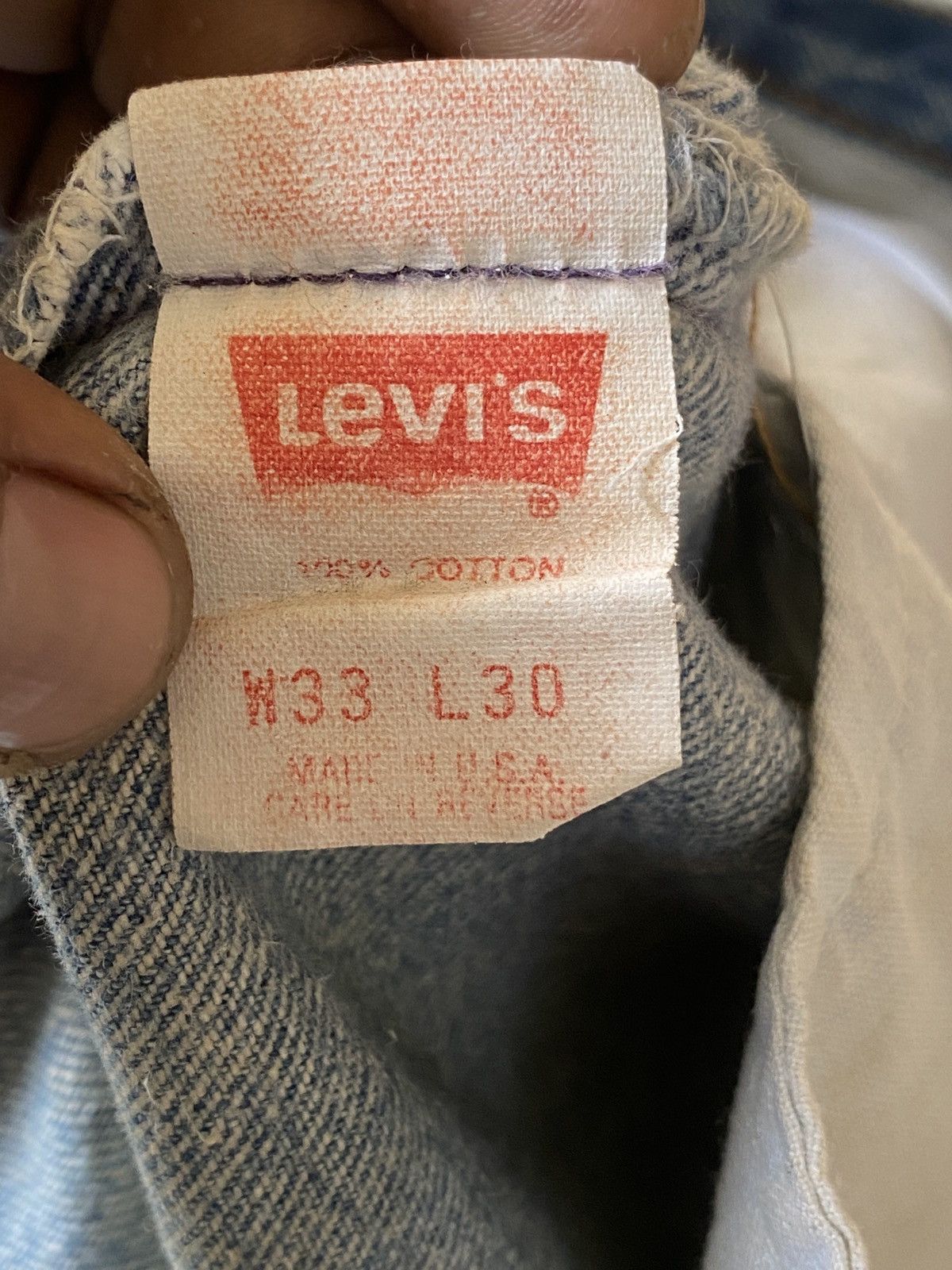 Levi's Vintage Clothing × Vintage Vintage Levi’s 501 made in usa denim Size US 33 - 7 Thumbnail