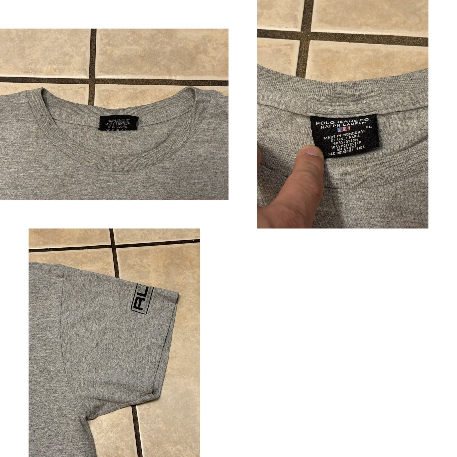 Polo Ralph Lauren VINTAGE Polo Ralph Lauren Polo Jeans Co Titanium Skateboarding Shirt XL Gray Boys? No, Mens. Wait. Size US XL / EU 56 / 4 - 8 Thumbnail