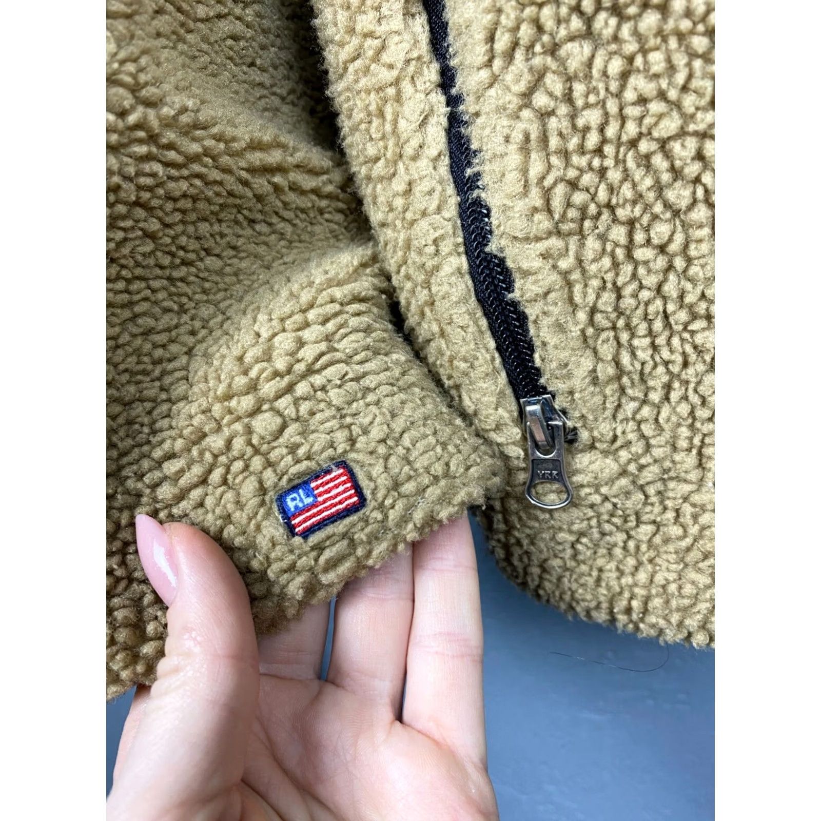 Polo Ralph Lauren Polo Ralph Lauren Jeans Company Deep Pile Sherpa Teddy Fleece Jacket Mens XL Beige Beiged? Size US XL / EU 56 / 4 - 6 Thumbnail