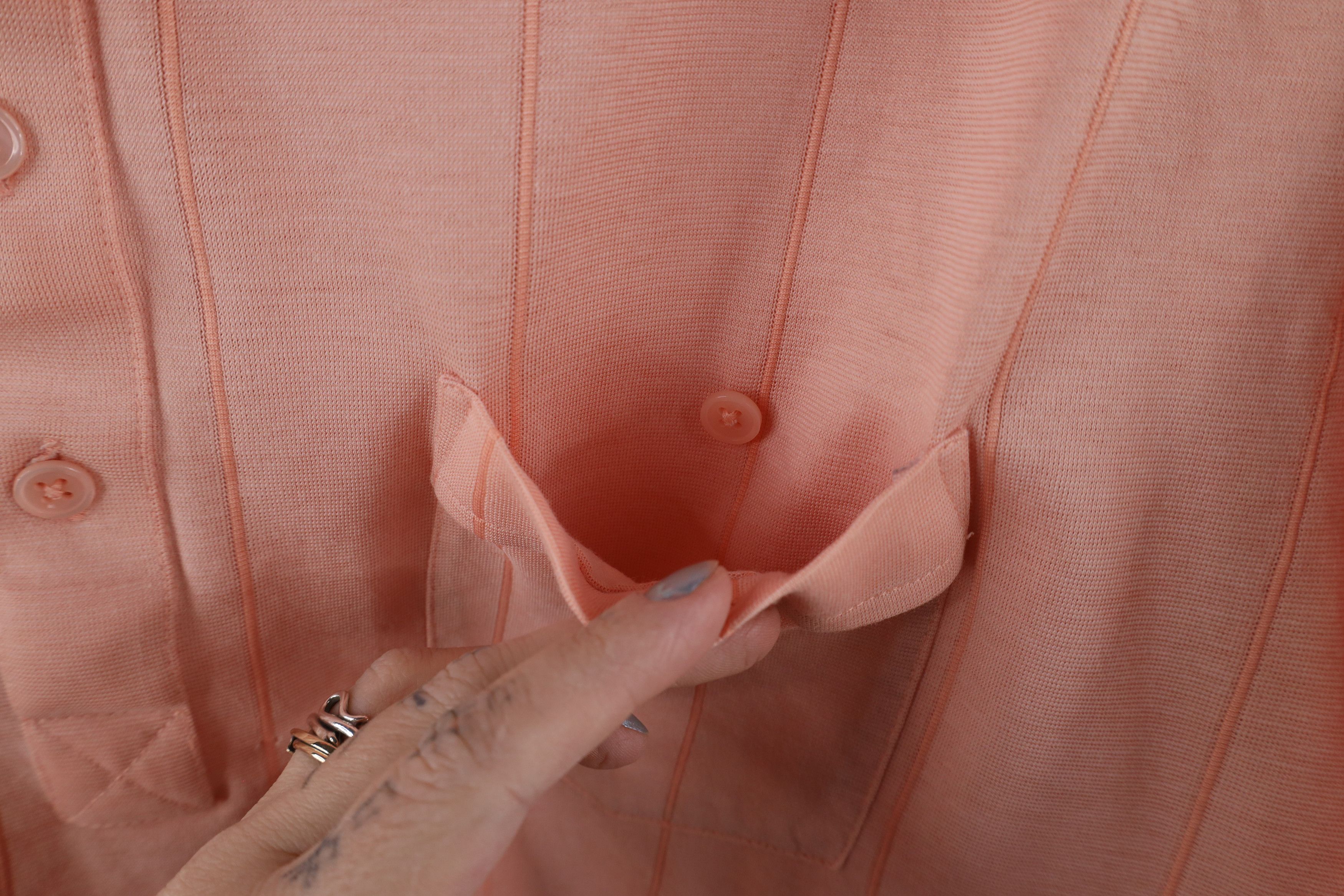 Vintage Vintage 90s Streetwear Striped Knit Collared Polo Shirt Pink Size US XL / EU 56 / 4 - 5 Thumbnail