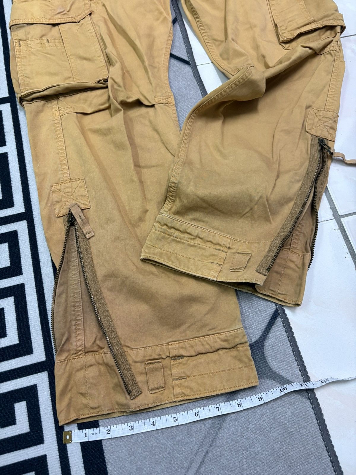Japanese Brand × Purple Brand Purple and yellow cargo pant Size US 33 - 9 Thumbnail