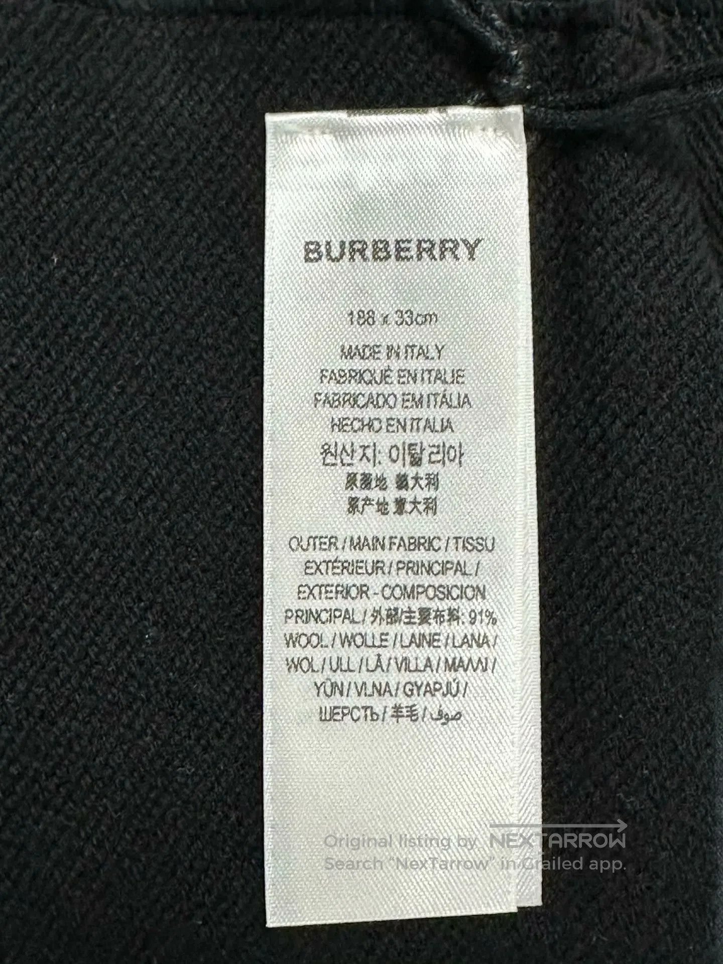 Burberry Burberry Classic Color Blocked Letter Logo Wool Fringe Sca Size ONE SIZE - 6 Thumbnail