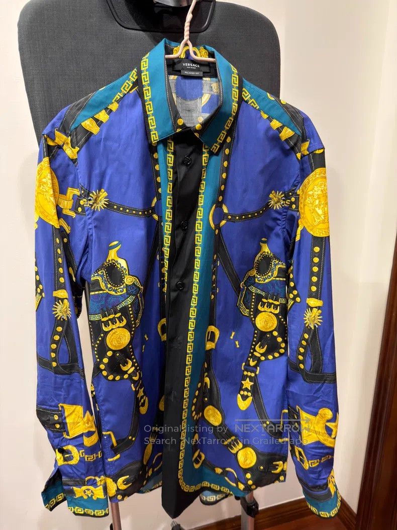 Versace Versace Medusa print long-sleeved shirt Size US XXS / EU 40 - 2 Thumbnail