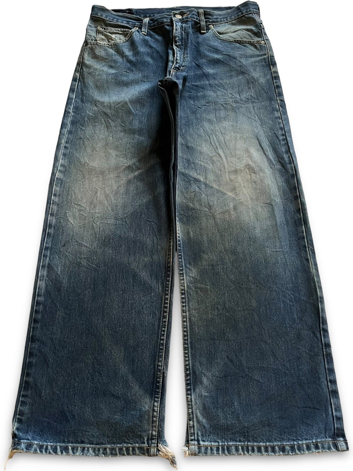 Japanese Brand Vintage Japanese Brand Mud Wash Distressed Baggy Jeans Size US 34 / EU 50 - 1 Thumbnail