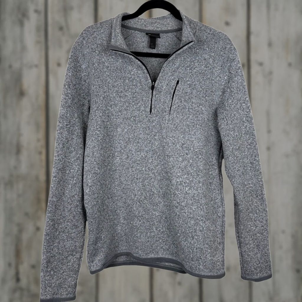 Vintage Zella Pullover Shirt M Women Gray Fleece Lined Quarter Zip Sweatshirt Athleisure Modern 90s? Size M / US 6-8 / IT 42-44 - 1 Thumbnail