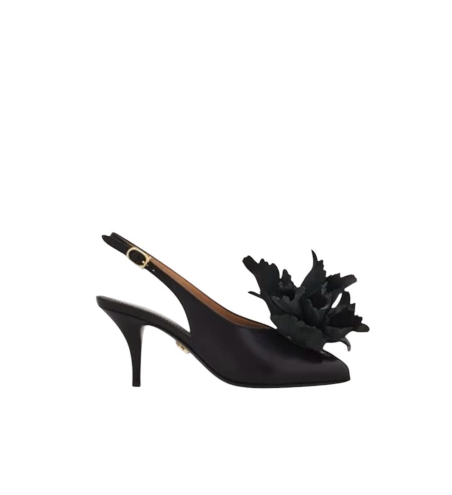 Salvatore Ferragamo Ferragamo Flower Embellished Slingback Size US 7.5 / IT 37.5 - 1 Thumbnail