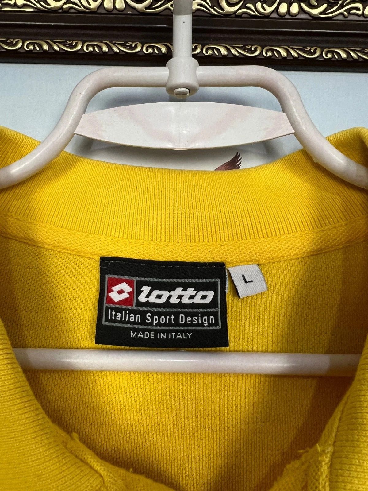 Lotto Sport Vintage Ukraine Football Train Polo Shirt Soccer Jersey Size US L / EU 52-54 / 3 - 3 Thumbnail