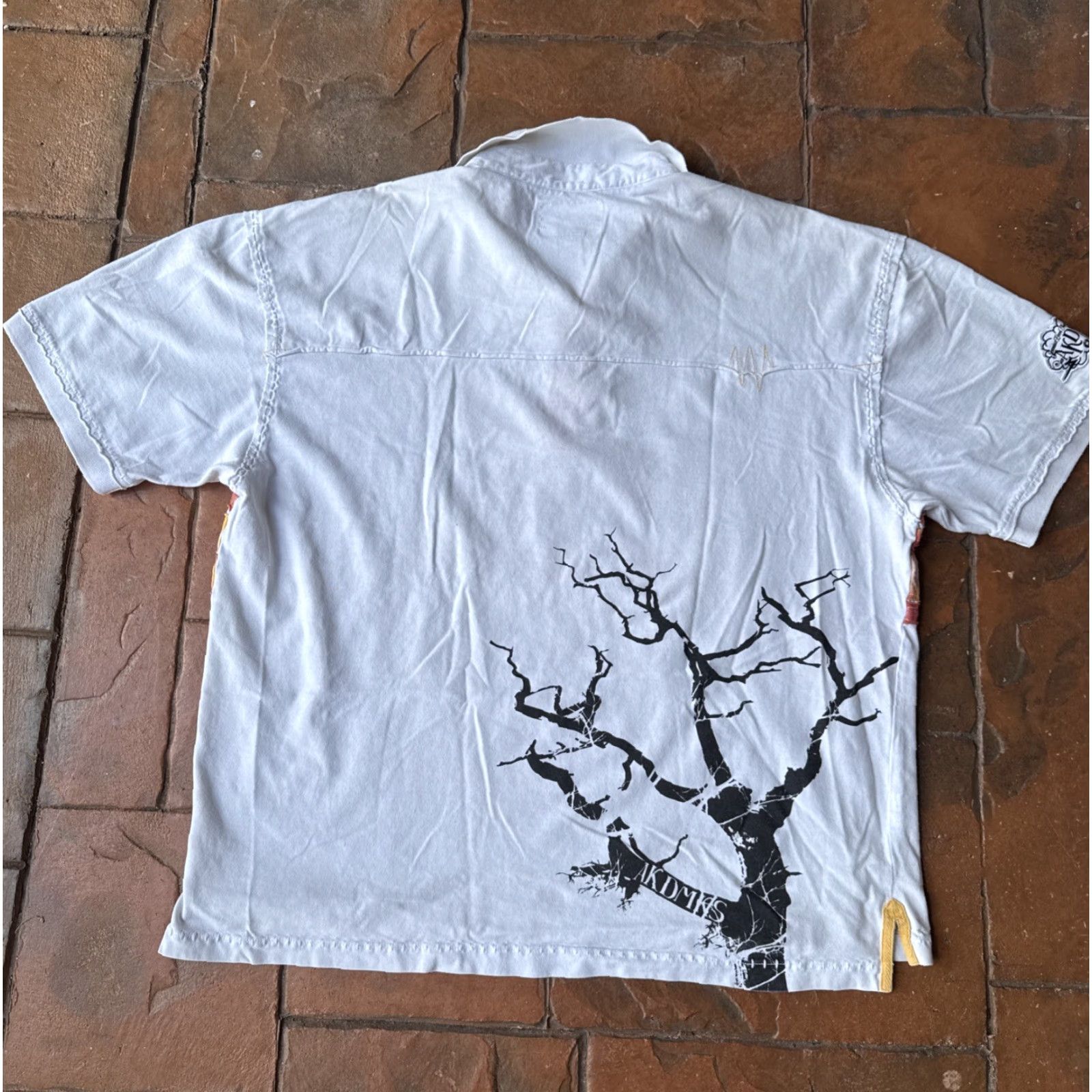 Akademiks VINTAGE Akademiks Polo Shirt 2XL Short Sleeve Hip Hop Grunge 90s White Cotton Mens Polo Shirt Size US XXL / EU 58 / 5 - 3 Thumbnail