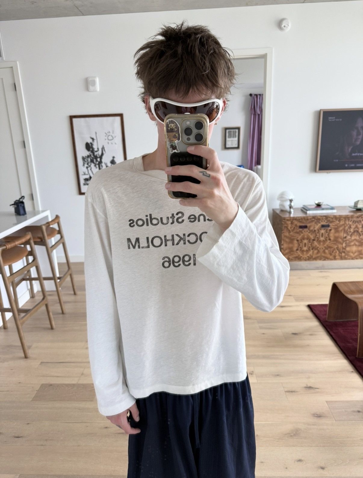Acne Studios Logo Long Sleeve T-Shirt Size US XXS / EU 40 - 11 Thumbnail