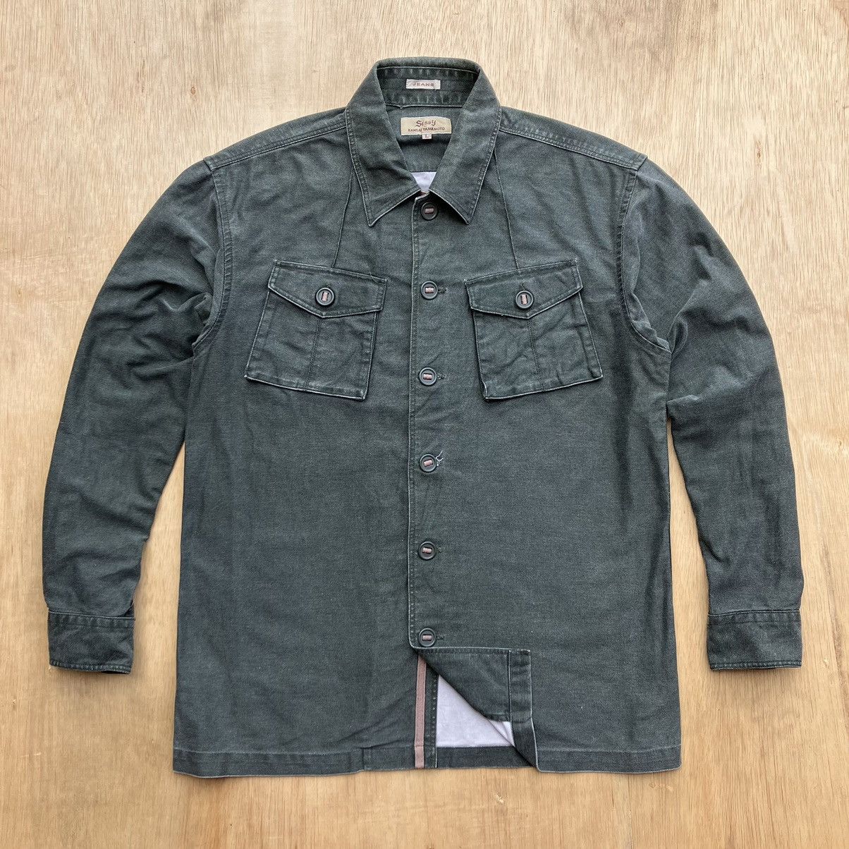Designer × Japanese Brand × Kansai Yamamoto SISSY by KANSAI YAMAMOTO JEANS LOMG SLEEVE SHIRT Size US L / EU 52-54 / 3 - 1 Thumbnail