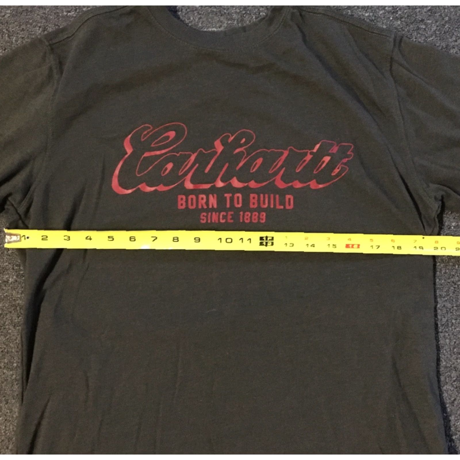 Carhartt VINTAGE Carhartt Shirt M USA 90s Grunge Outdoor Born To Build Brown Crew Neck Short Sleeve Mens Size US M / EU 48-50 / 2 - 5 Thumbnail