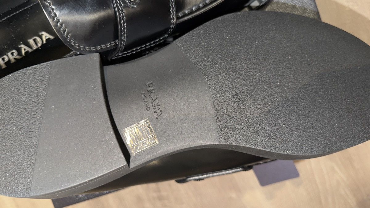 Prada Prada Mens Brushed Leather Size US 14 / EU 47 - 5 Thumbnail