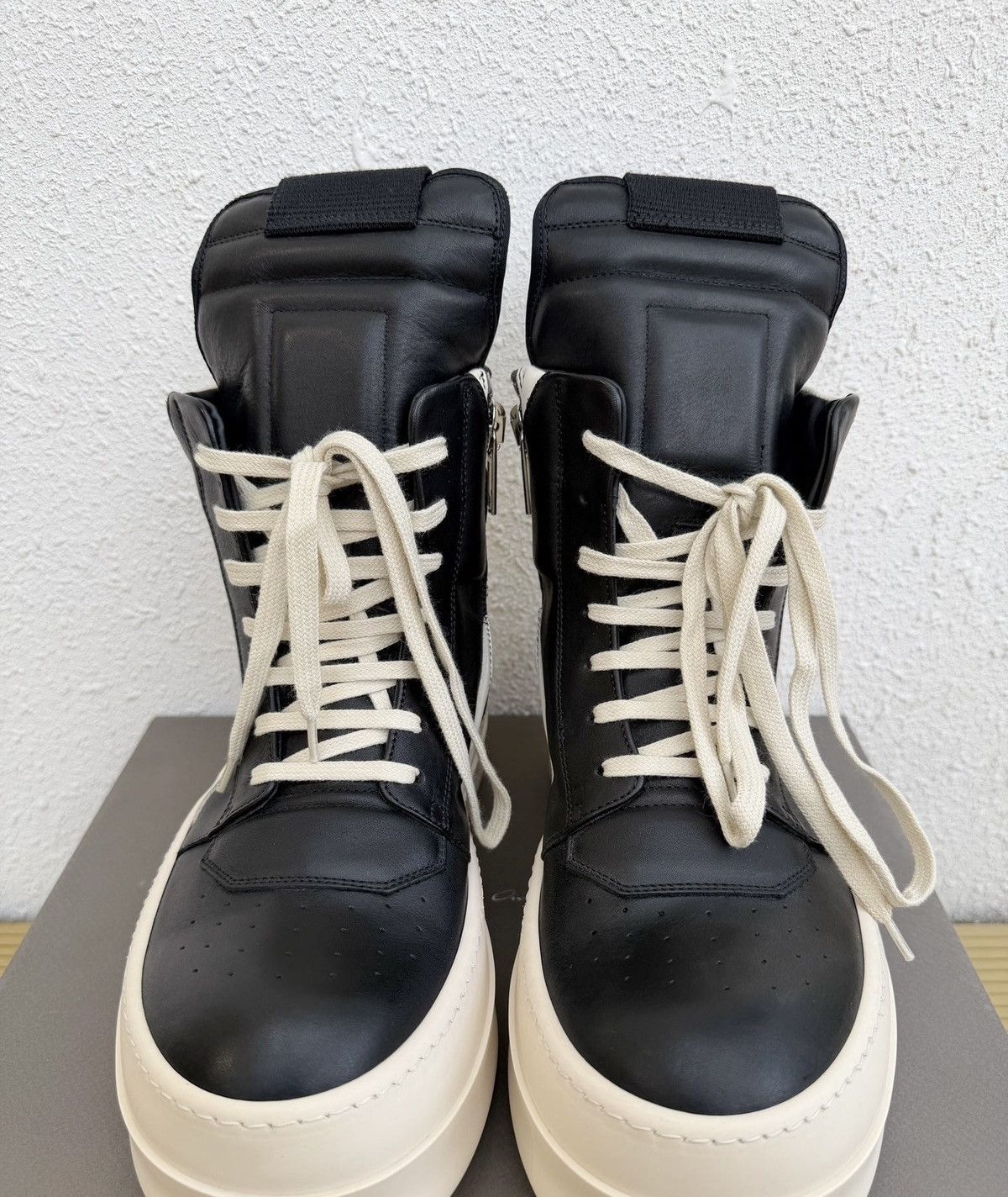 Rick Owens Rick Owens platform high-top sneakers, black and white Size US 7 / IT 37 - 3 Thumbnail