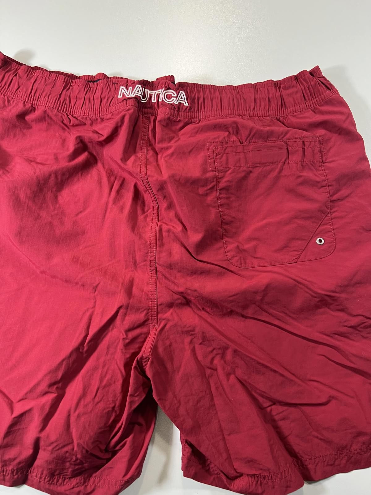 Nautica Nautica Men's Red Swim Shorts with Drawstring Waist Size US 34 / EU 50 - 10 Thumbnail