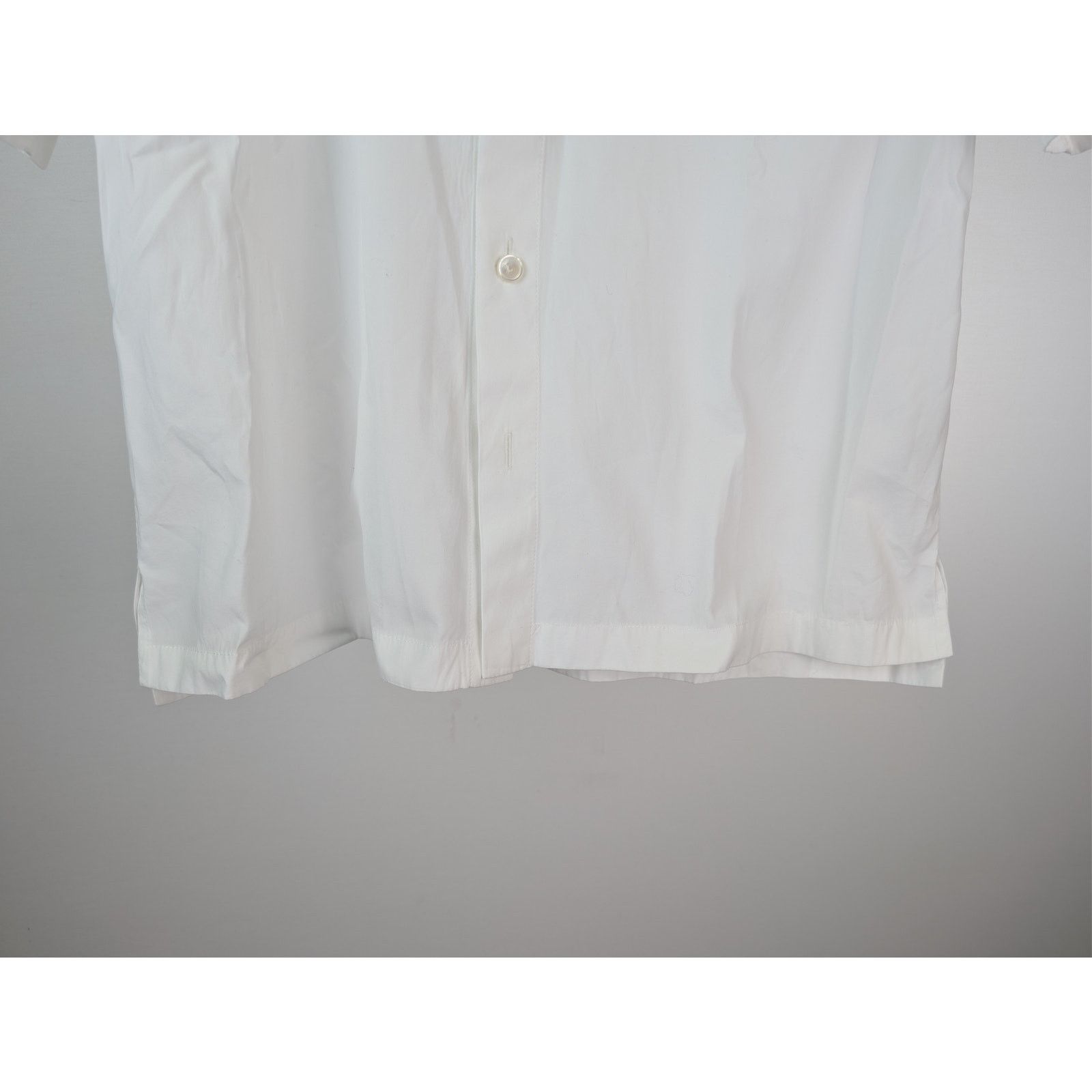 Bottega Veneta o1rshd1 Compact Cotton Button-Up Shirt in Optic White Size US S / EU 44-46 / 1 - 4 Thumbnail