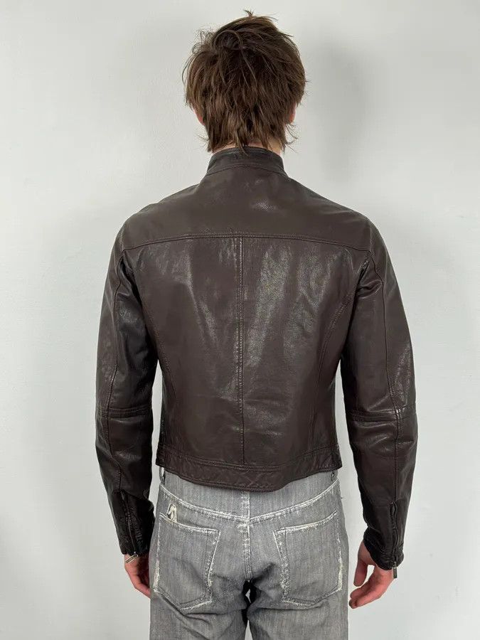 Armani 2000s Armani Brown Multi-Zips Leather Jacket Size US S / EU 44-46 / 1 - 3 Thumbnail