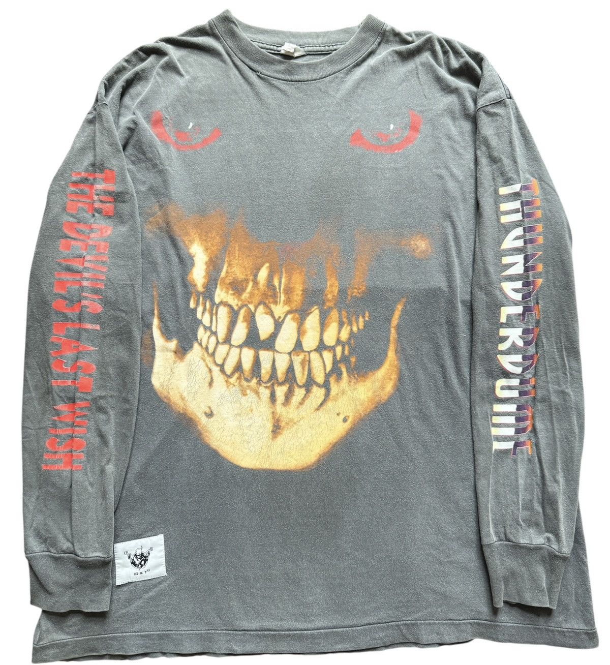 Thunderdome × Vintage Vintage 90s Thunderdome Devil’s Wish Rare Band Tee Gabber Size US XL / EU 56 / 4 - 1 Thumbnail