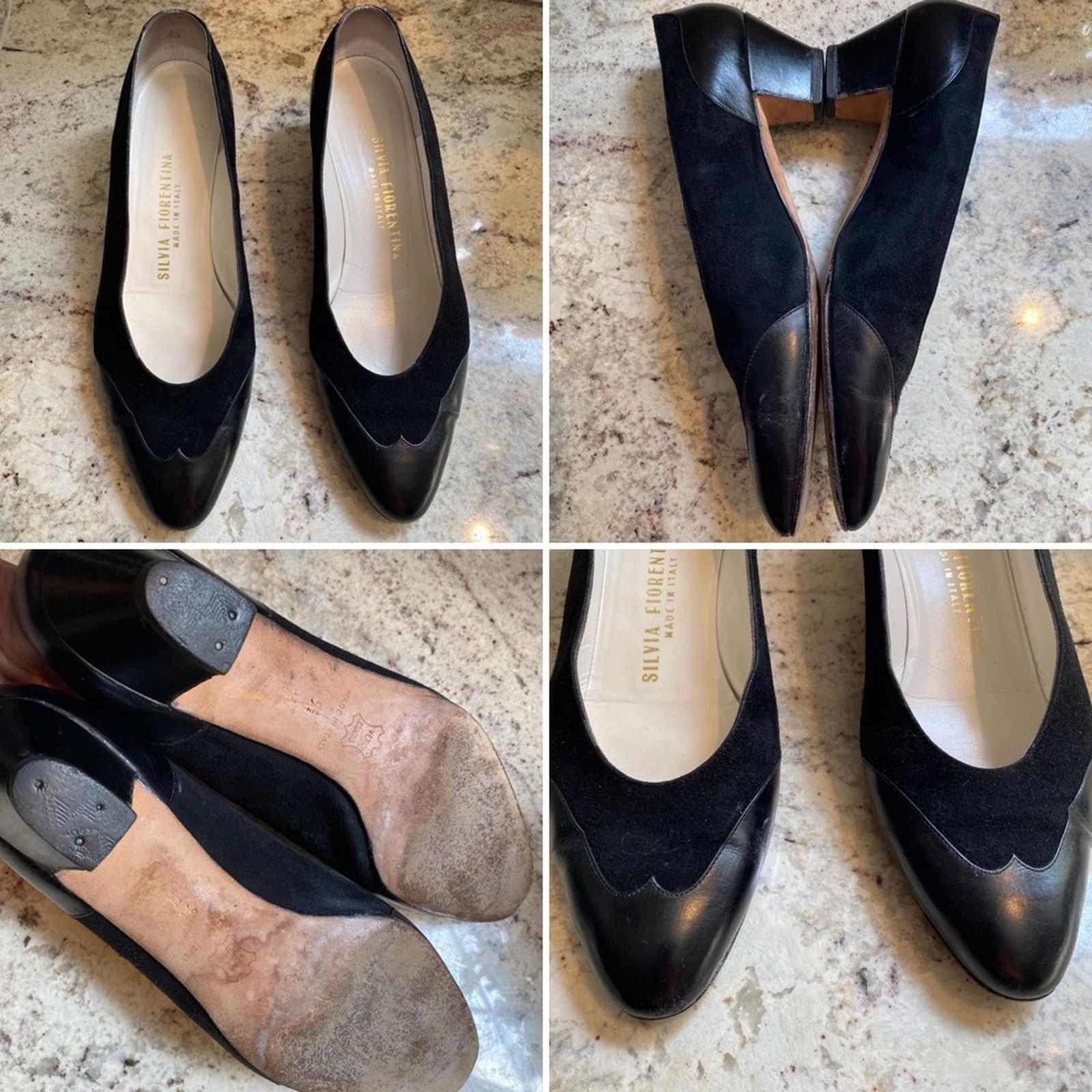 Other Silvia Fiorentina Cap Toe Blk Spectator Heel Italy 9.5N Size US 9.5 / IT 39.5 - 1 Thumbnail