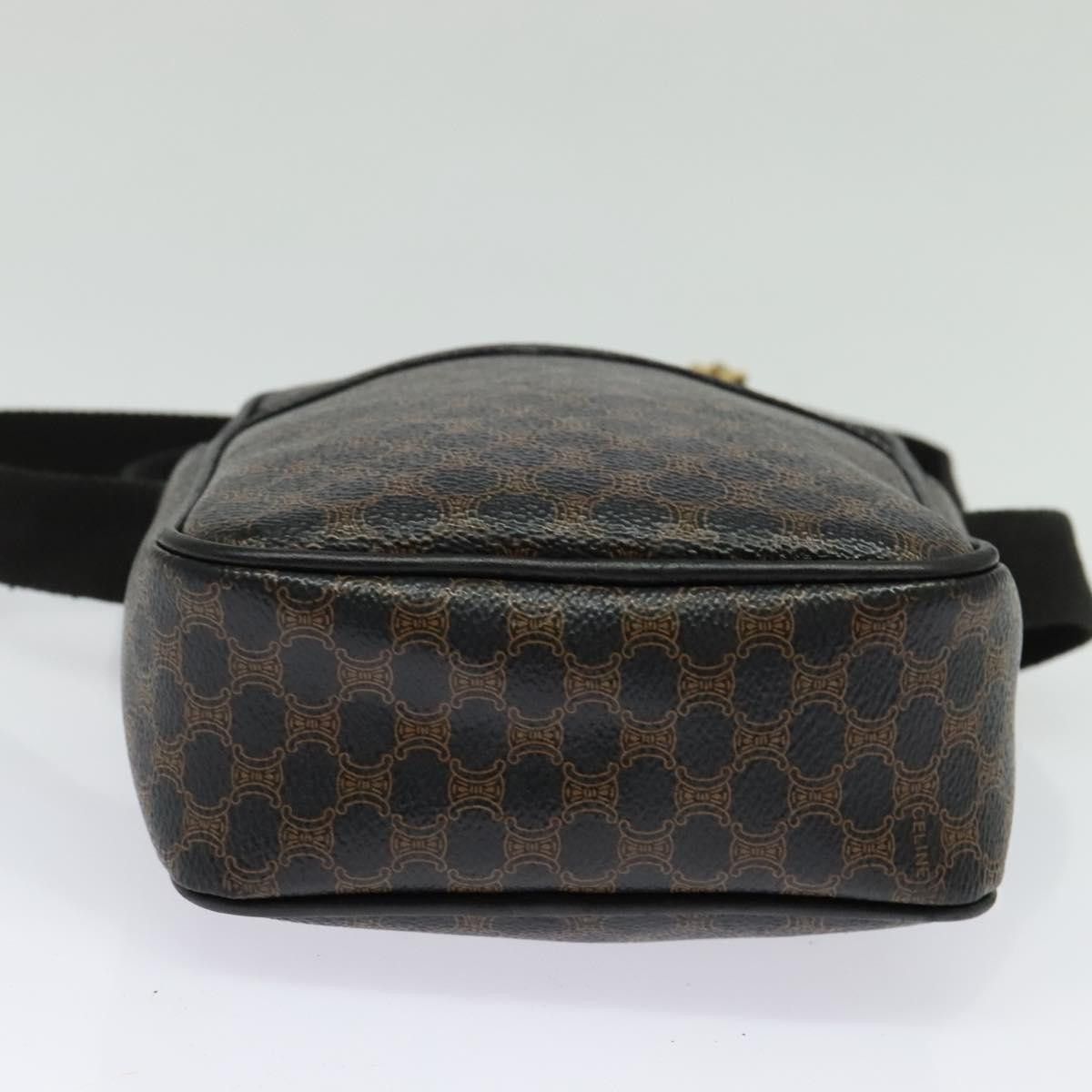 Celine CELINE Macadam Canvas Shoulder Bag Pvc Leather Black Gold Size ONE SIZE - 9 Thumbnail