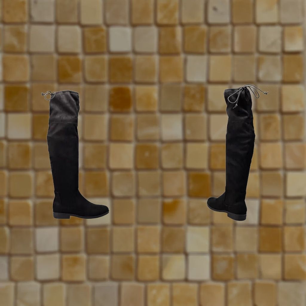 Vintage SO English Muffin Womens Thigh-High Boots Black Size 9 Size US 9 / IT 39 - 1 Preview