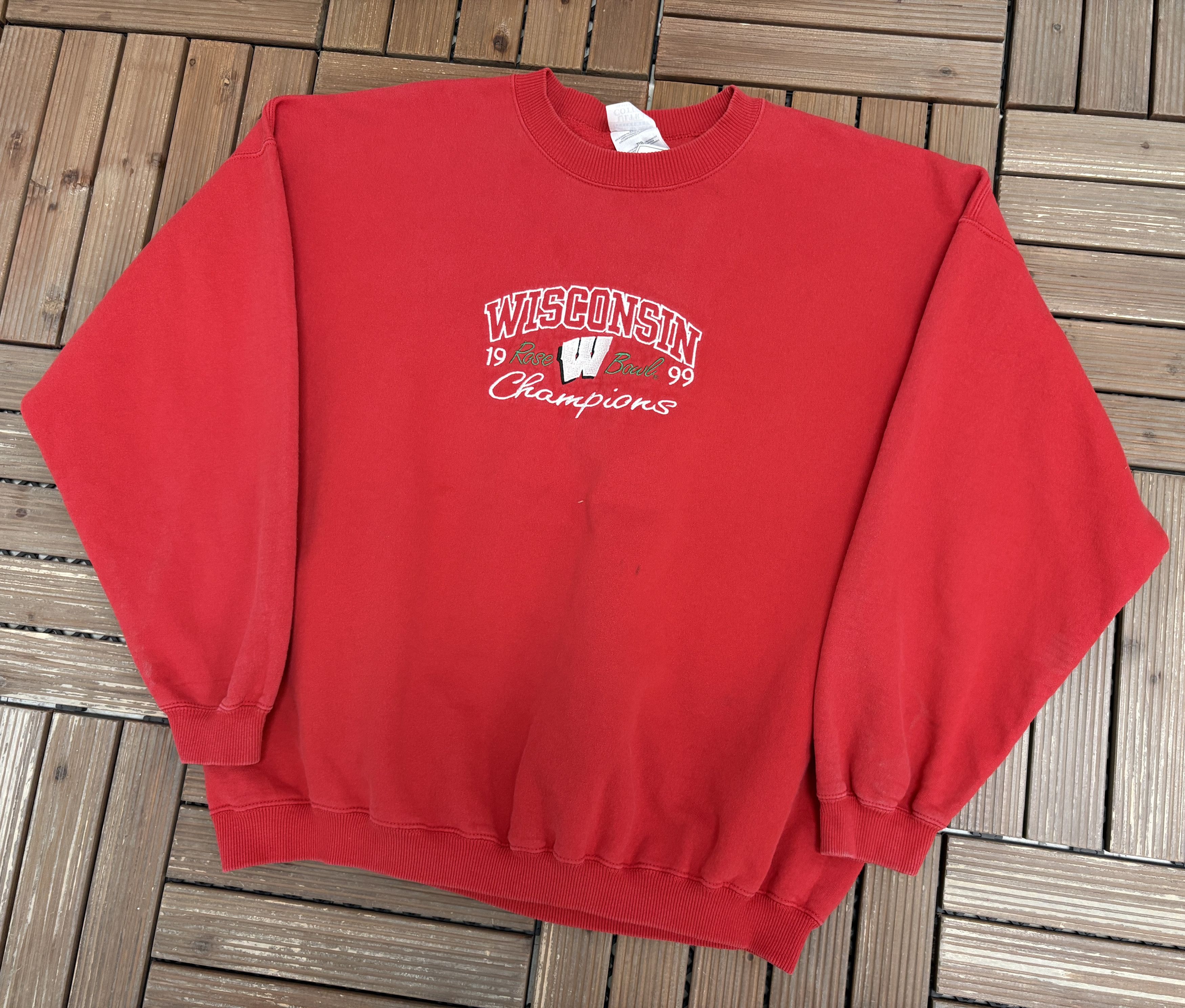 Vintage Wisconsin Badgers Rose Bowl 1999 Champions Vintage Crewneck Size US XXL / EU 58 / 5 - 3 Thumbnail