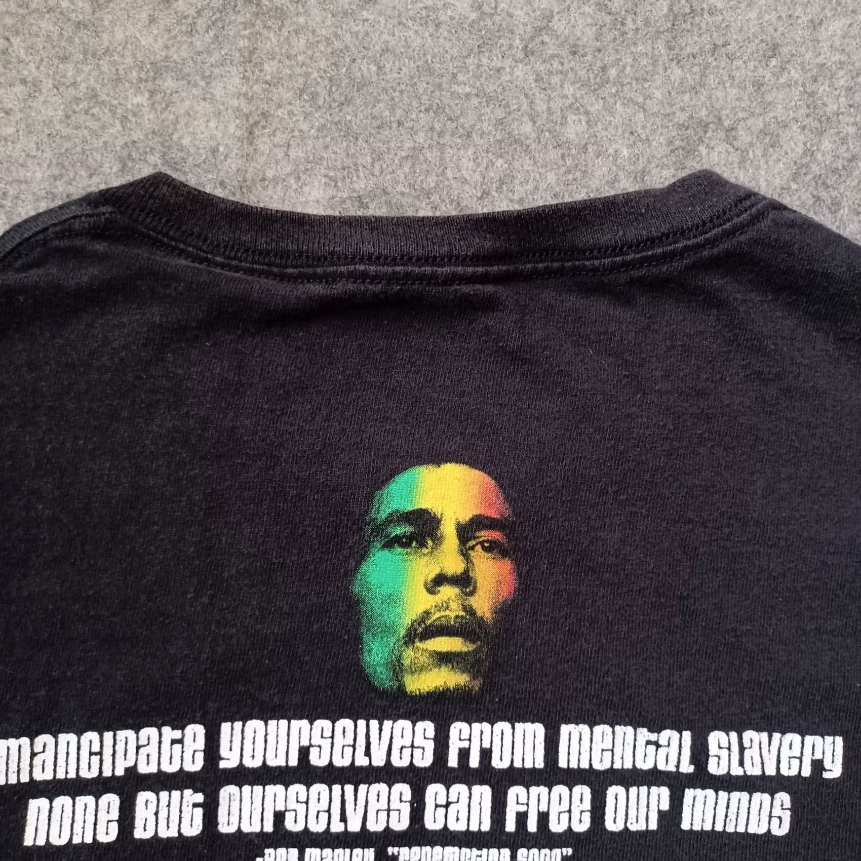 Vintage Zion Rootswear Bob Marley T Shirt Mens Large Black Rasta Faded Short Sleeve Size US L / EU 52-54 / 3 - 3 Thumbnail