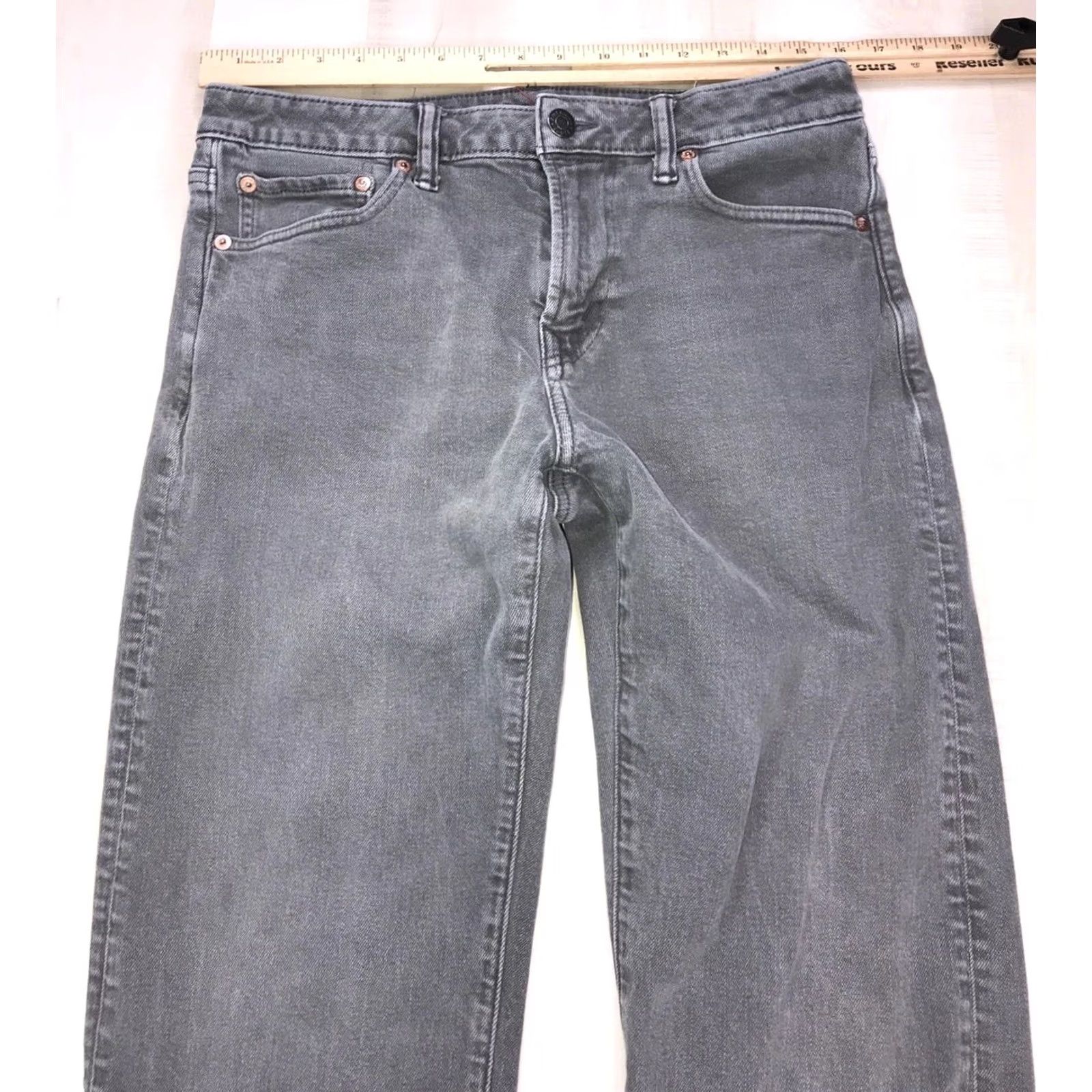 American Eagle Outfitters American Eagle Outfitters Jeans Mens 31x34 Easyflex Straight Gray Denim Cotton Blend Zip Closure Slim 90s 80s Punk Rock Grunge School Size US 31 - 4 Thumbnail