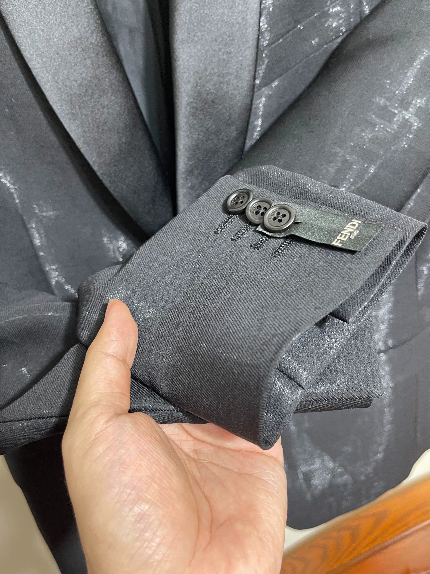 Fendi Men's Fendi Double F Silk Shawl Collar Slim Suit 48 Size US M / EU 48-50 / 2 - 5 Thumbnail