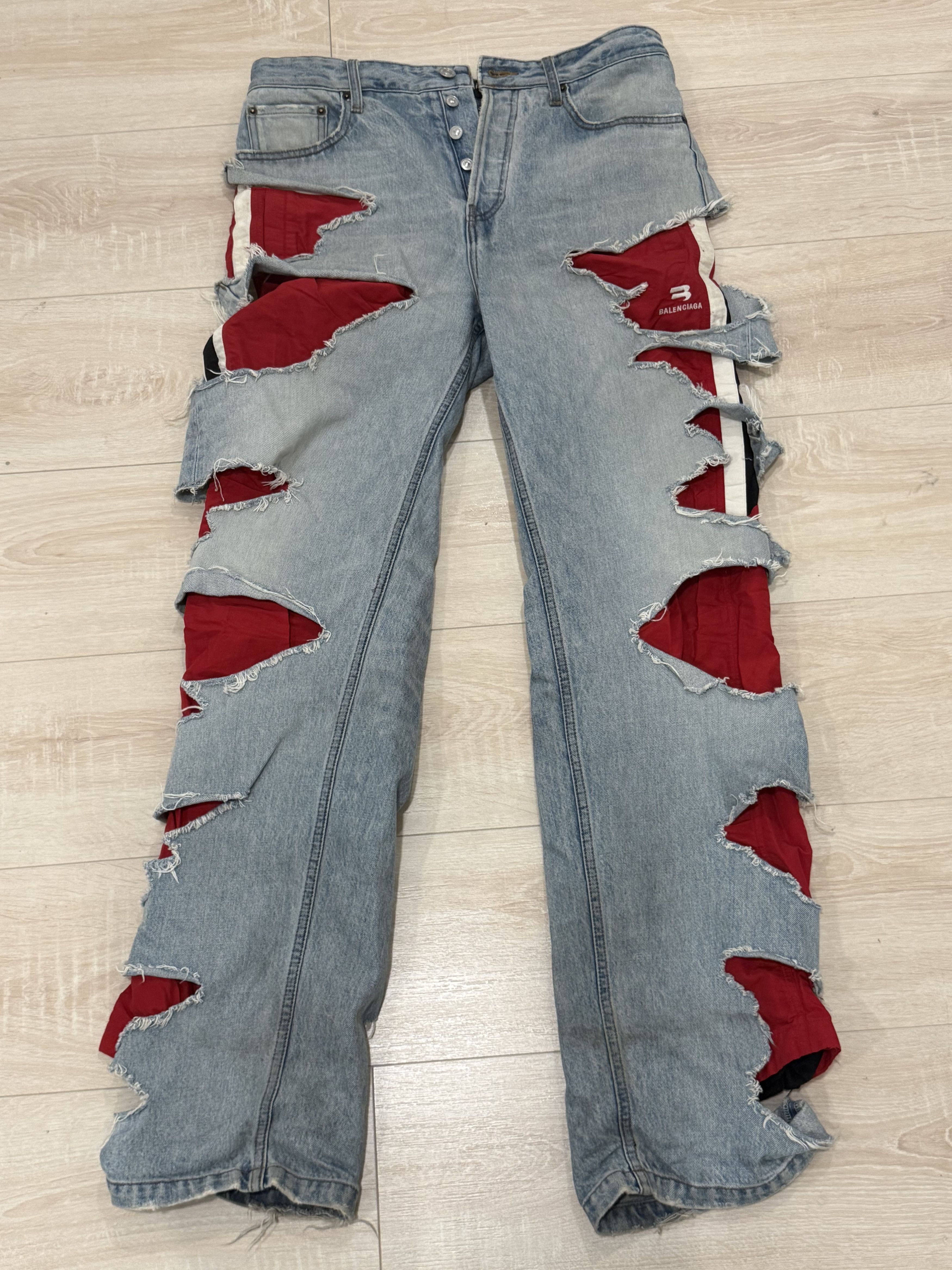 Balenciaga Balenciaga Slashed Denim Size US 32 / EU 48 - 1 Thumbnail