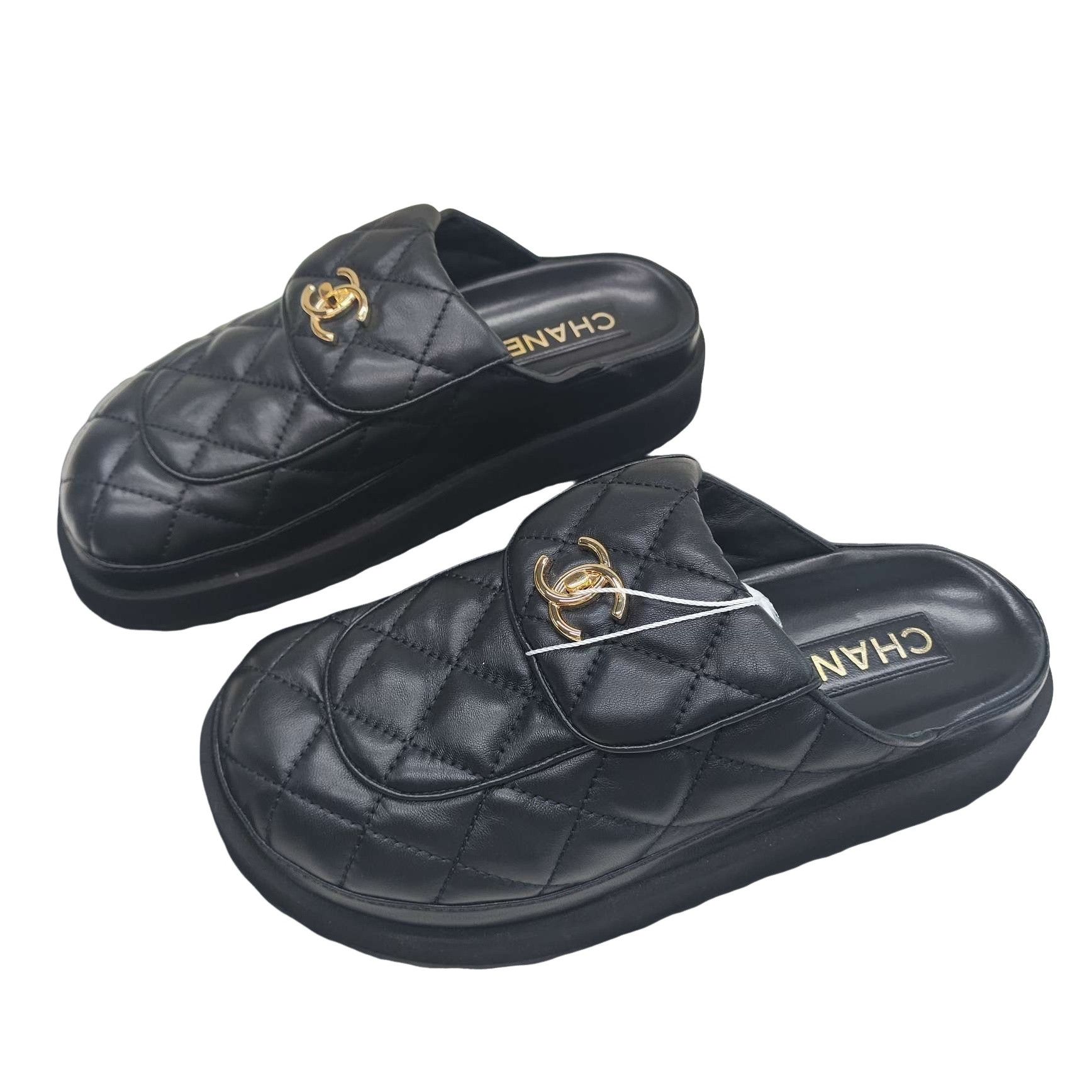 Chanel Chanel Quilted Logo Slip On Sandals Size 38 Size US 8 / IT 38 - 1 Thumbnail