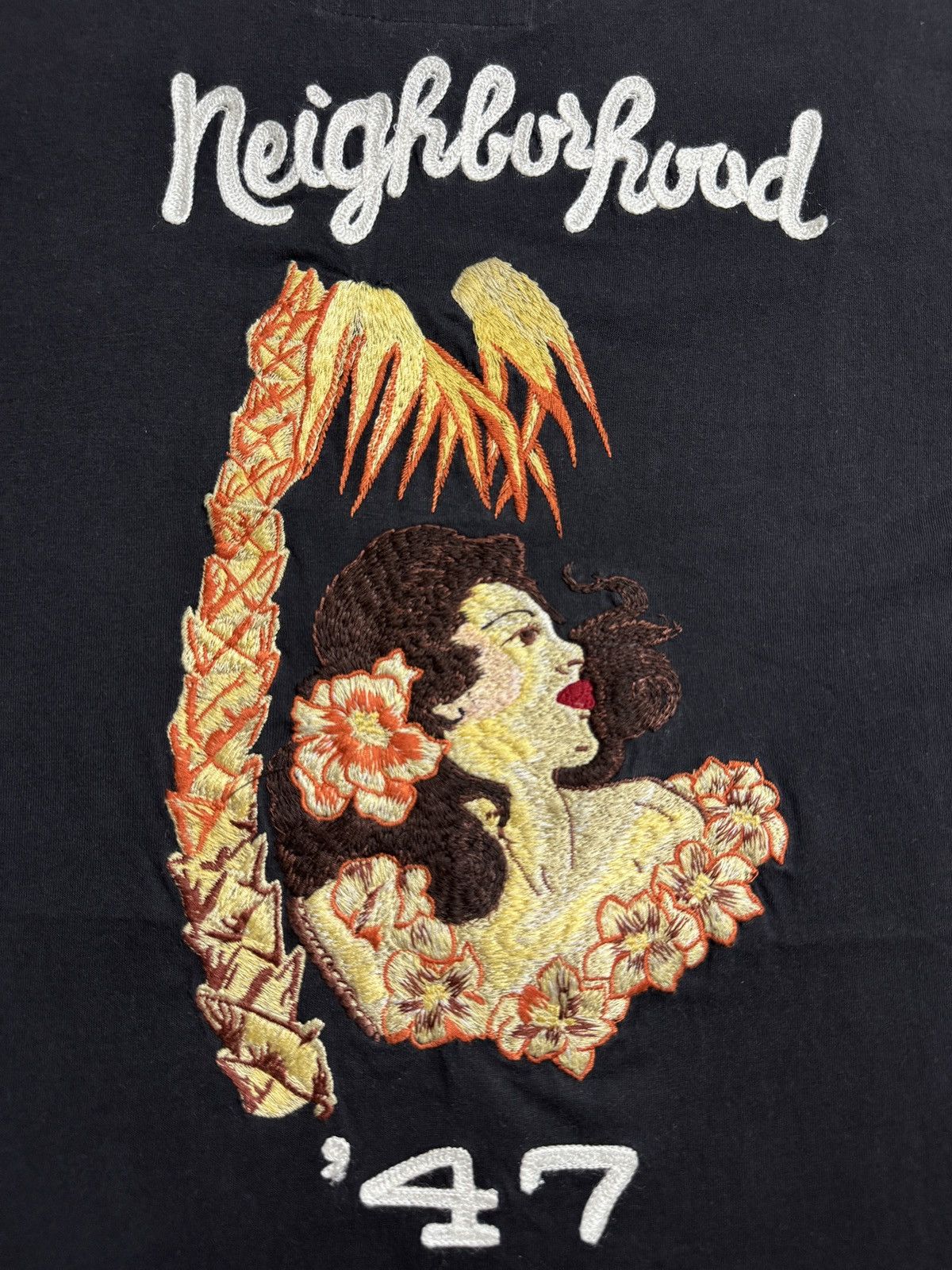Neighborhood Neighborhood 47 Hawaiian Pin-up Girl Tee Japanese brand y2k Size US M / EU 48-50 / 2 - 3 Thumbnail