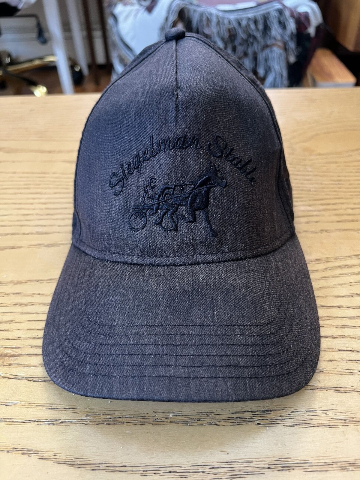 Siegelman Stable Sun faded black on black embroidered cap Size ONE SIZE - 3 Thumbnail