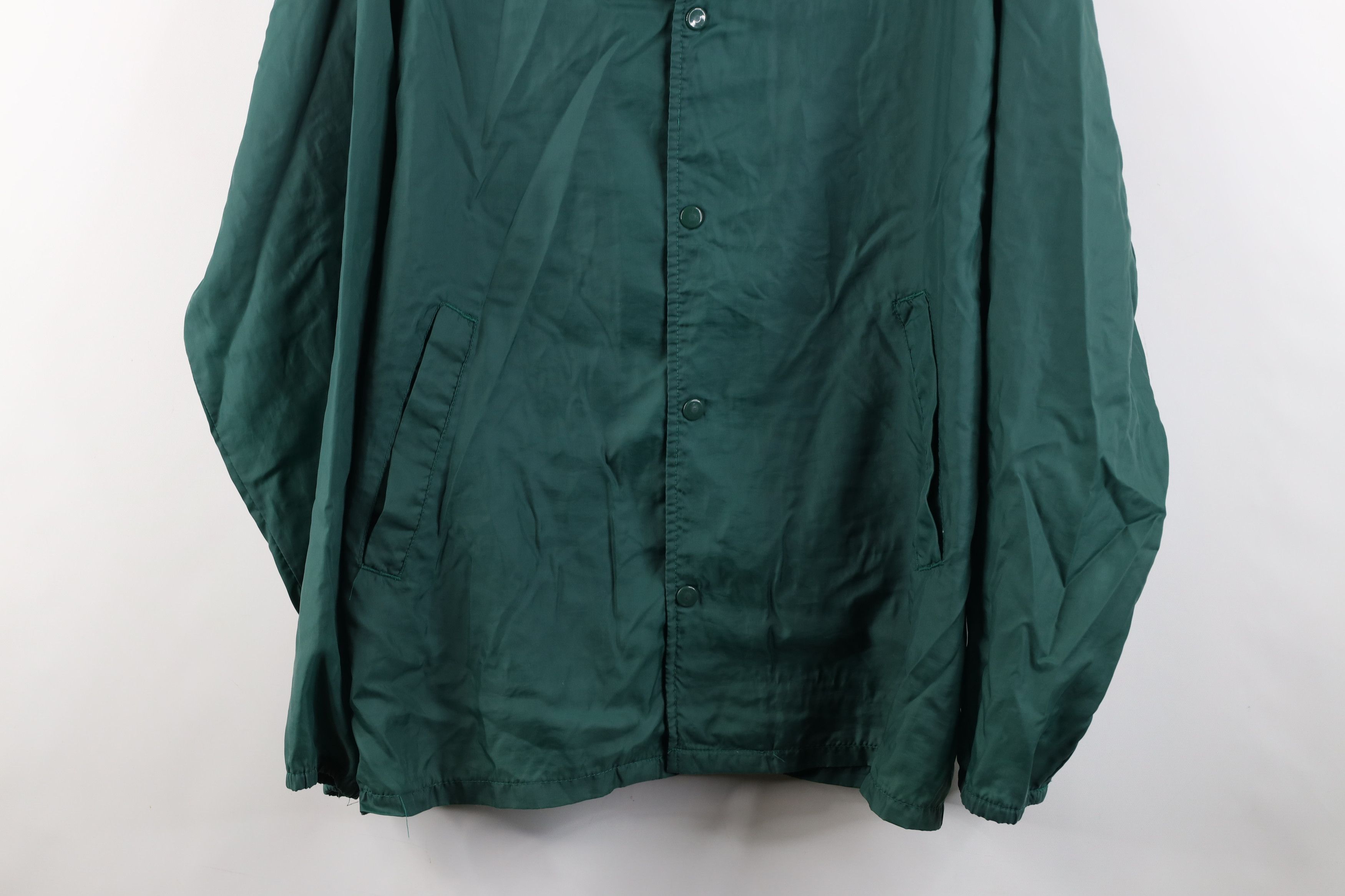 Vintage Vintage 70s Streetwear Coaches Windbreaker Jacket Green Size US L / EU 52-54 / 3 - 3 Thumbnail