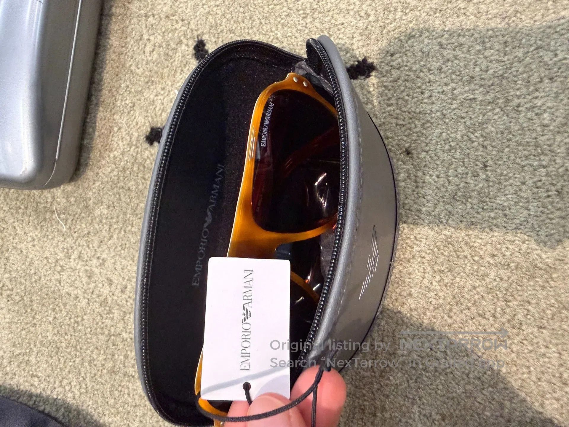 Emporio Armani EMPORIO Armani Aviator Oversized Sunglasses. Size ONE SIZE - 7 Thumbnail