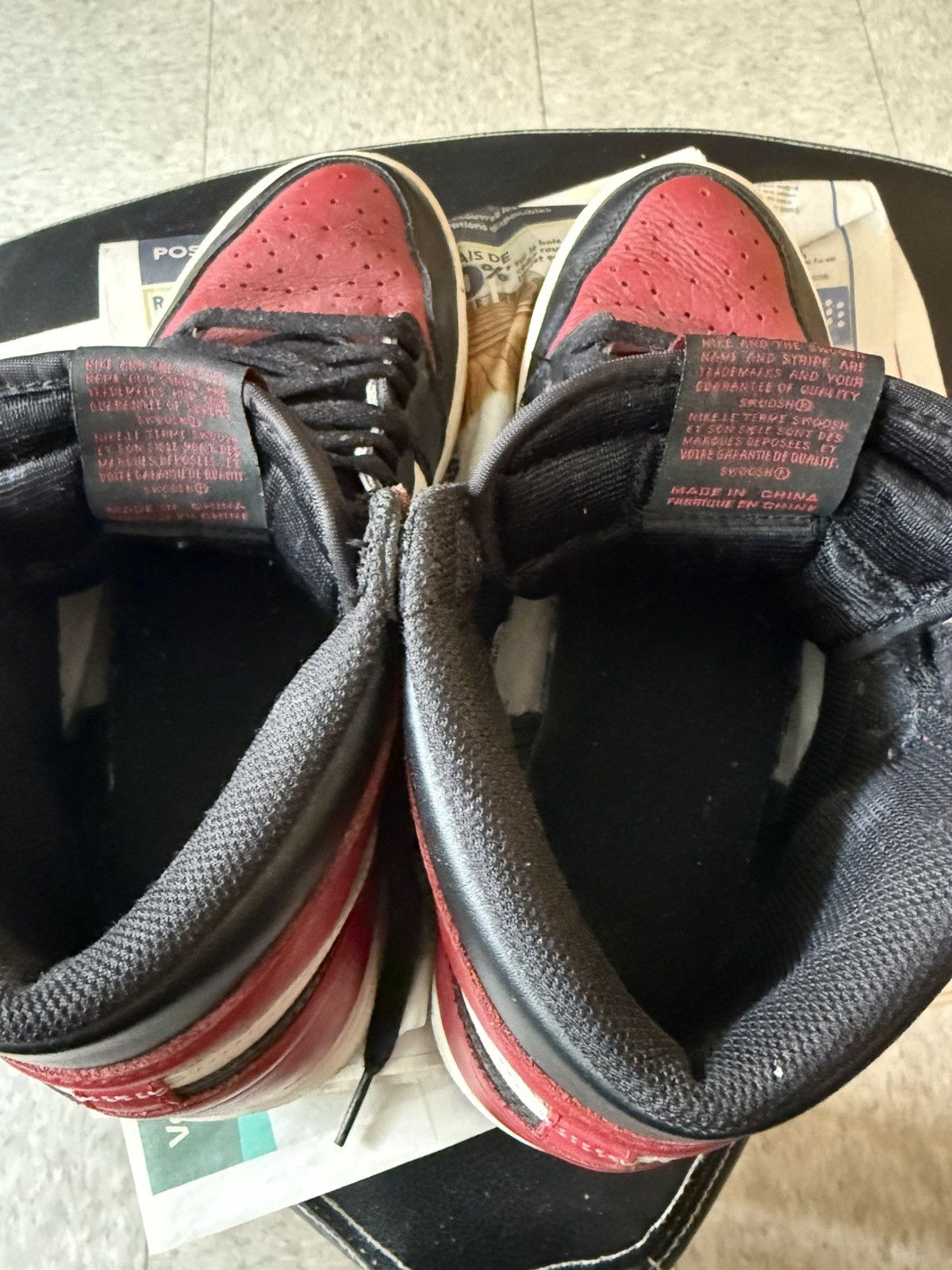 Jordan Brand Jordan 1 Bred Toe High OG Size US 10 / EU 43 - 7 Thumbnail