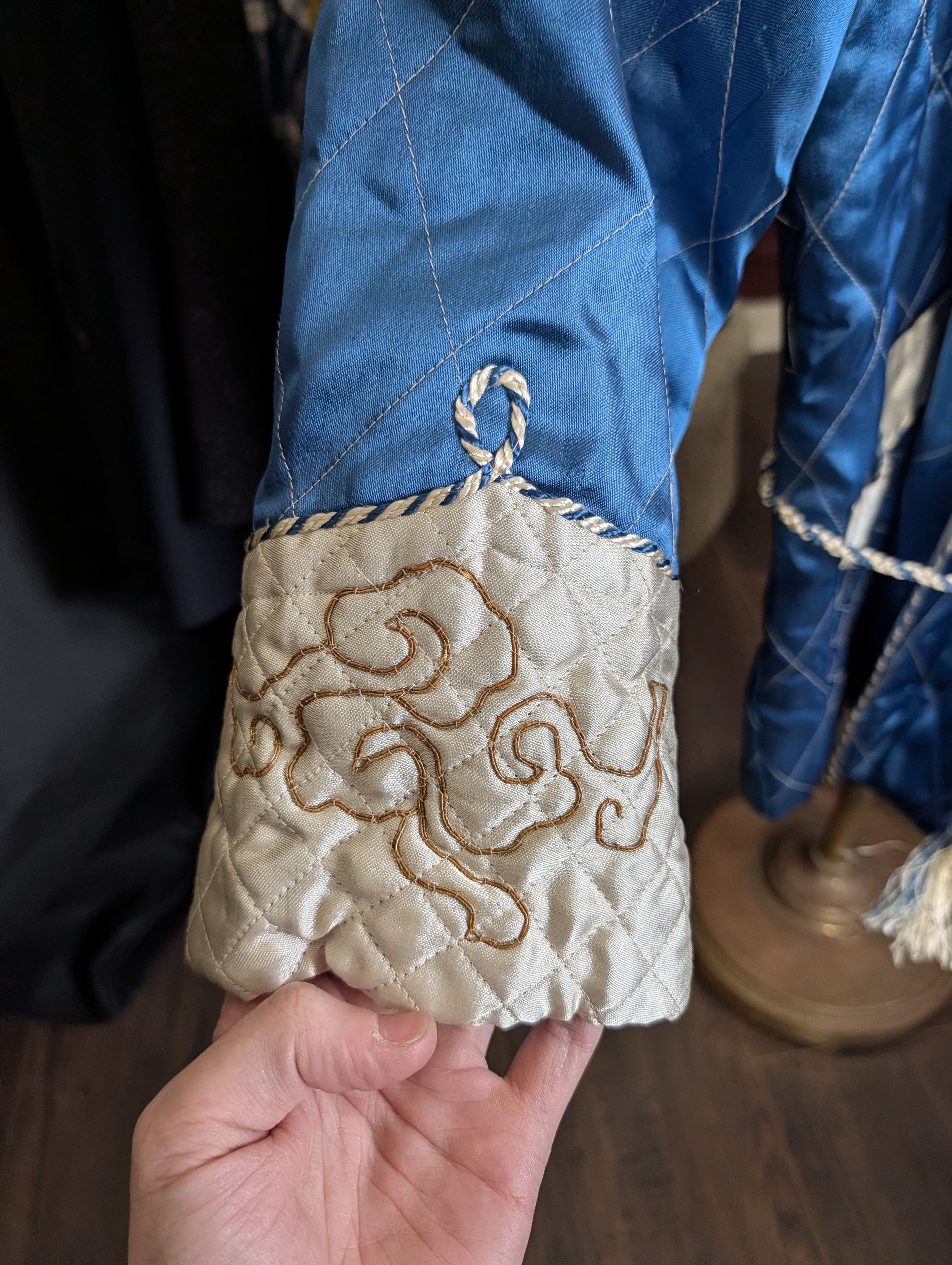 Japanese Brand VTG Dragon Embroidered Souvenir Smoking Jacket Tassel Tie Size US L / EU 52-54 / 3 - 3 Thumbnail