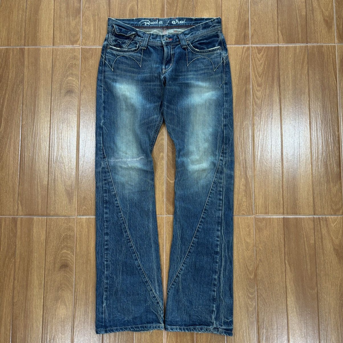 Edwin Edwin Flared Buckle Back Distressed Jeans Size US 32 / EU 48 - 3 Thumbnail