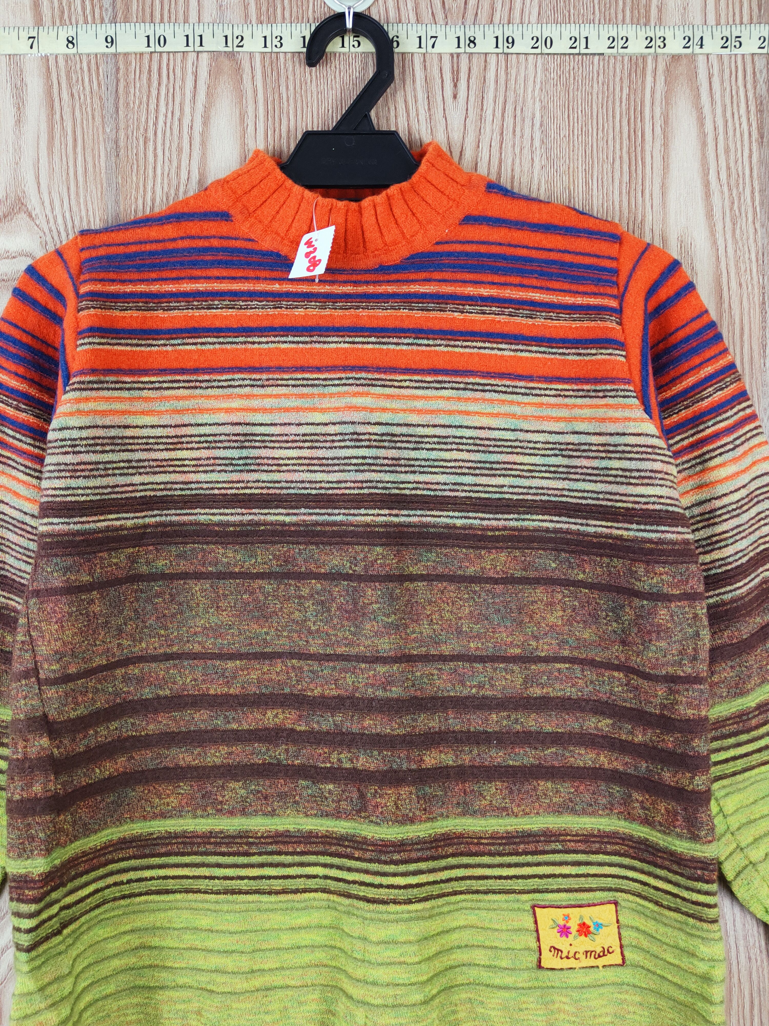 Homespun Knitwear × Japanese Brand × Vintage Japanese Brand Green Orange Knitwear Sweatshirts #W308 Size M / US 6-8 / IT 42-44 - 2 Thumbnail
