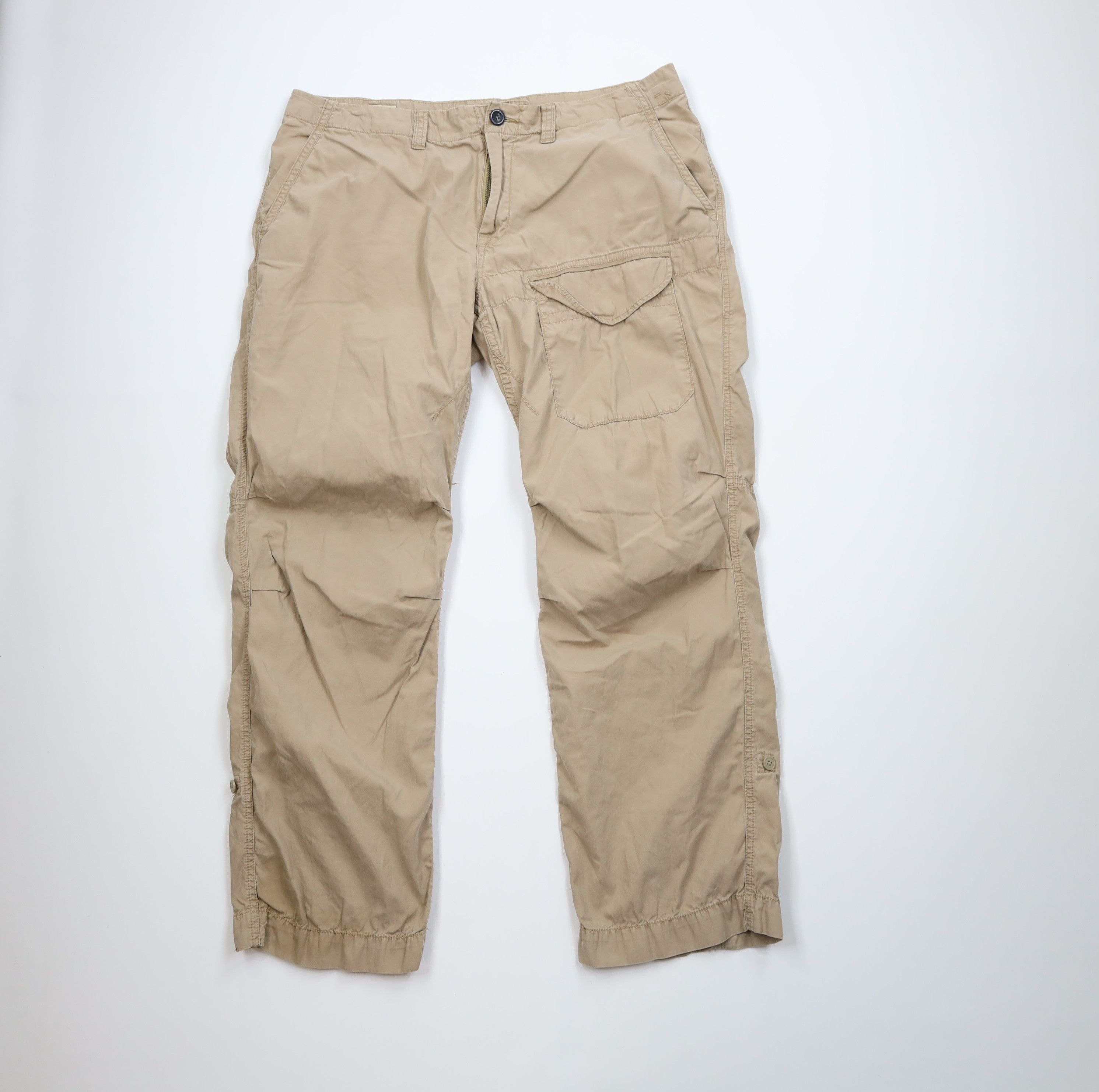 Ralph Lauren Vintage 90s Ralph Lauren Roll Wide Leg Cargo Pants Beige Size US 38 / EU 54 - 1 Thumbnail