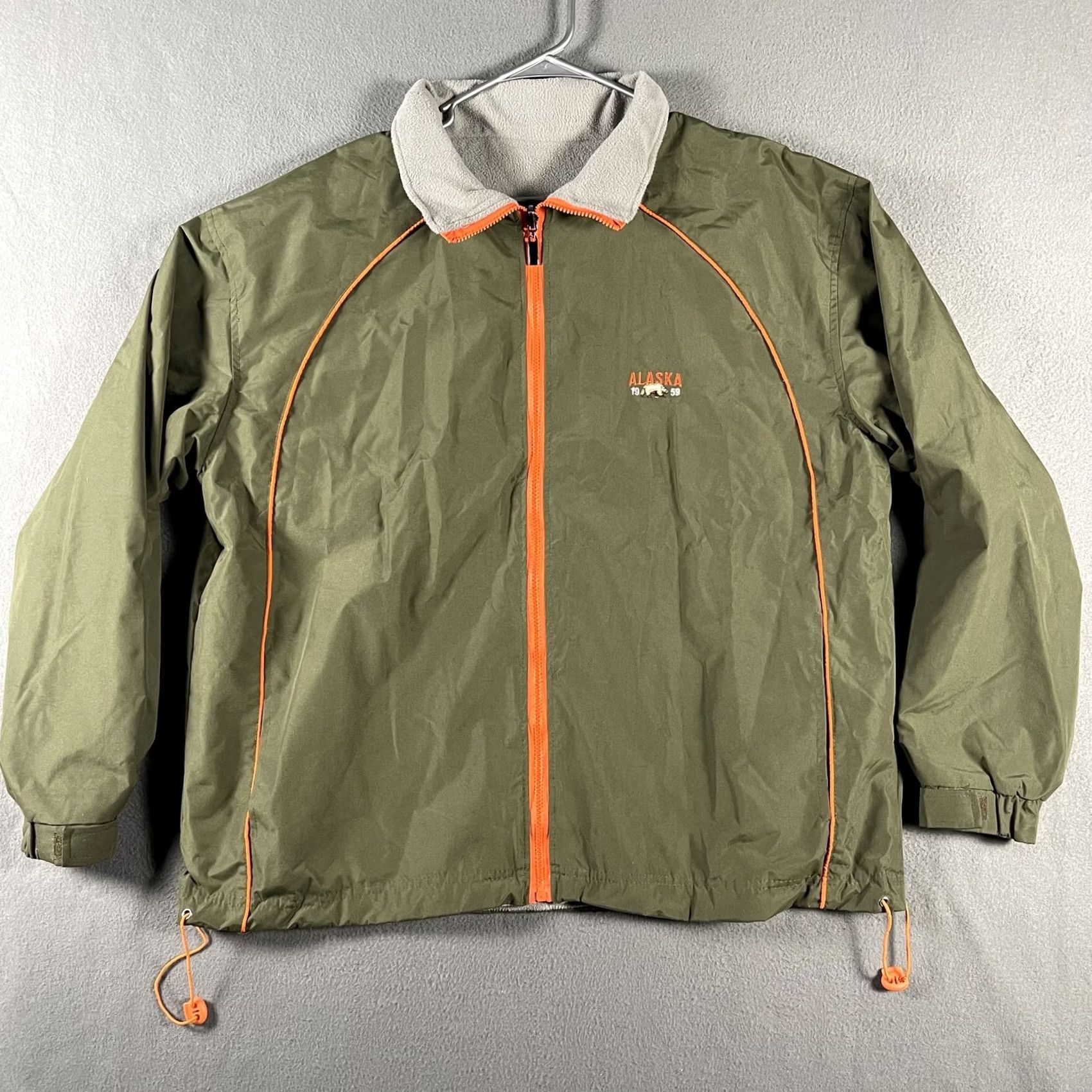 Vintage Arctic Circle Enterprises Jacket Mens Large Green Reversible Fleece Lined Windbreaker Coat Size US L / EU 52-54 / 3 - 2 Thumbnail