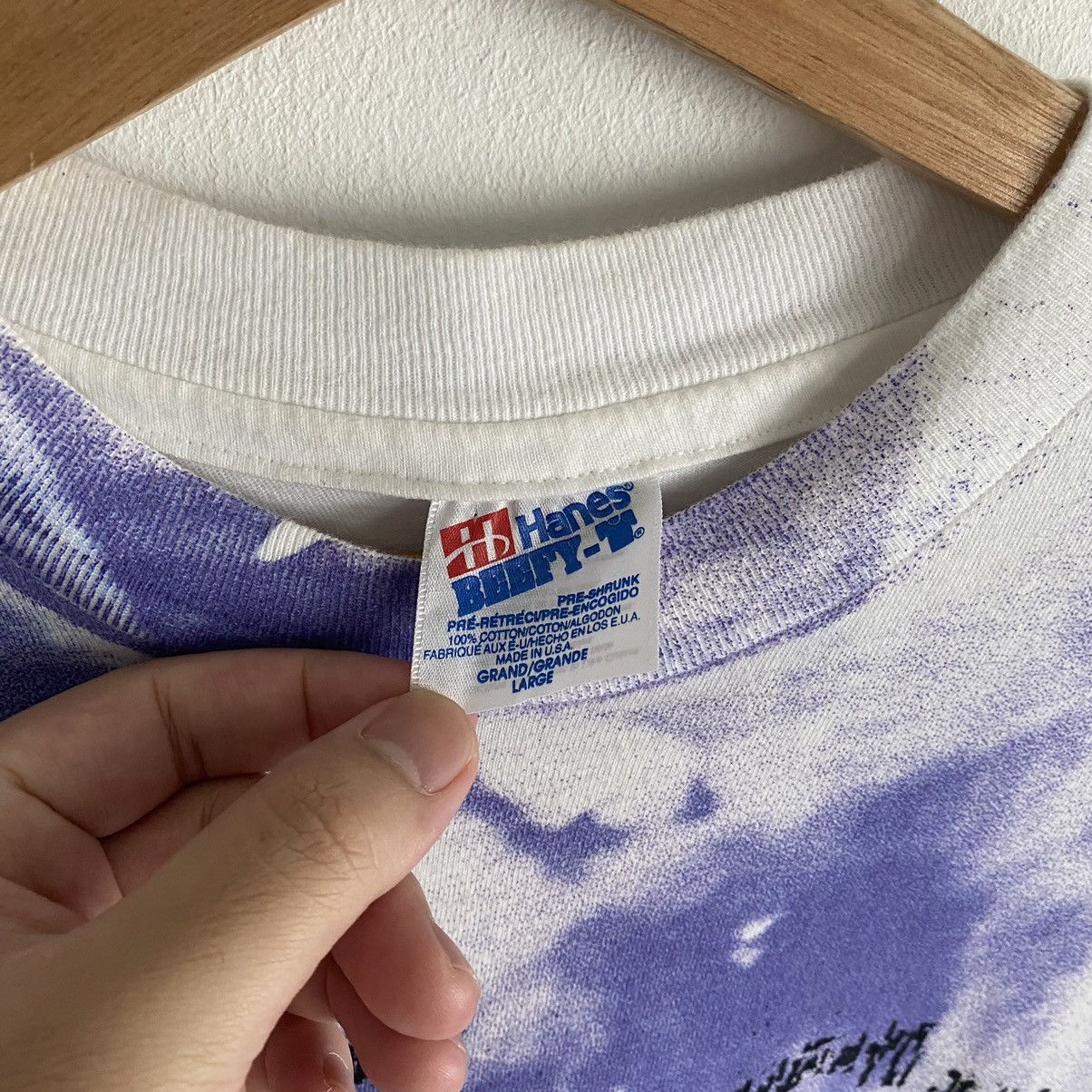 Band Tees Vintage Crystal White Music Band Overprint Tee Size US L / EU 52-54 / 3 - 6 Thumbnail