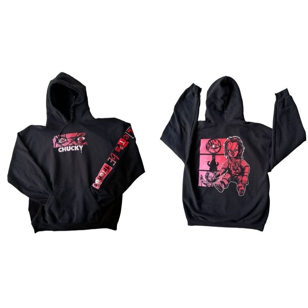 Other Chucky Let's Be Friends Hoodie Unisex Sz L Black Halloween C Size US L / EU 52-54 / 3 - 2 Thumbnail