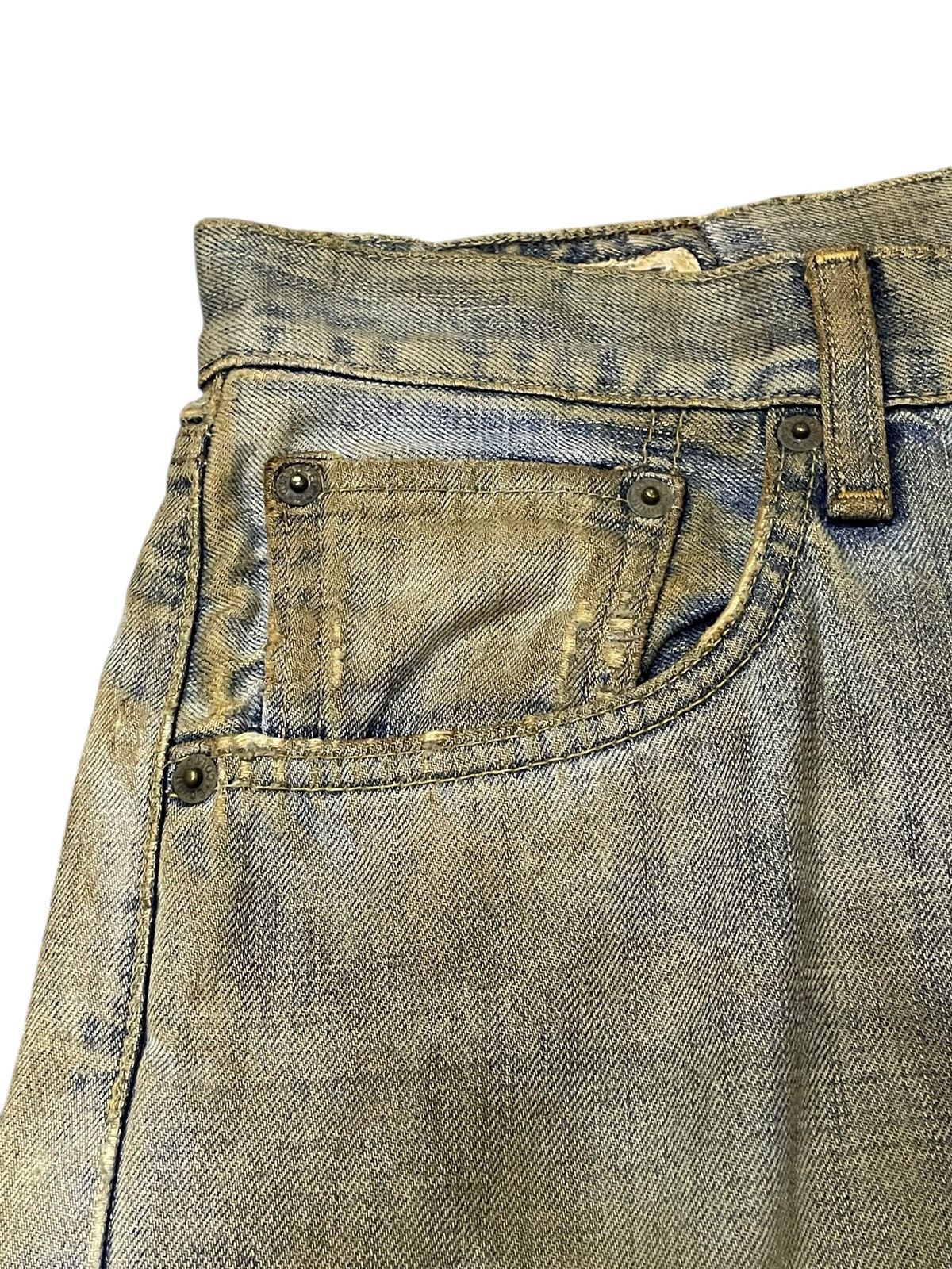 Edwin × Hysteric Glamour Edwin 503Z Muddy Wash Rusty Trashed Loose Jeans Size US 31 - 9 Thumbnail