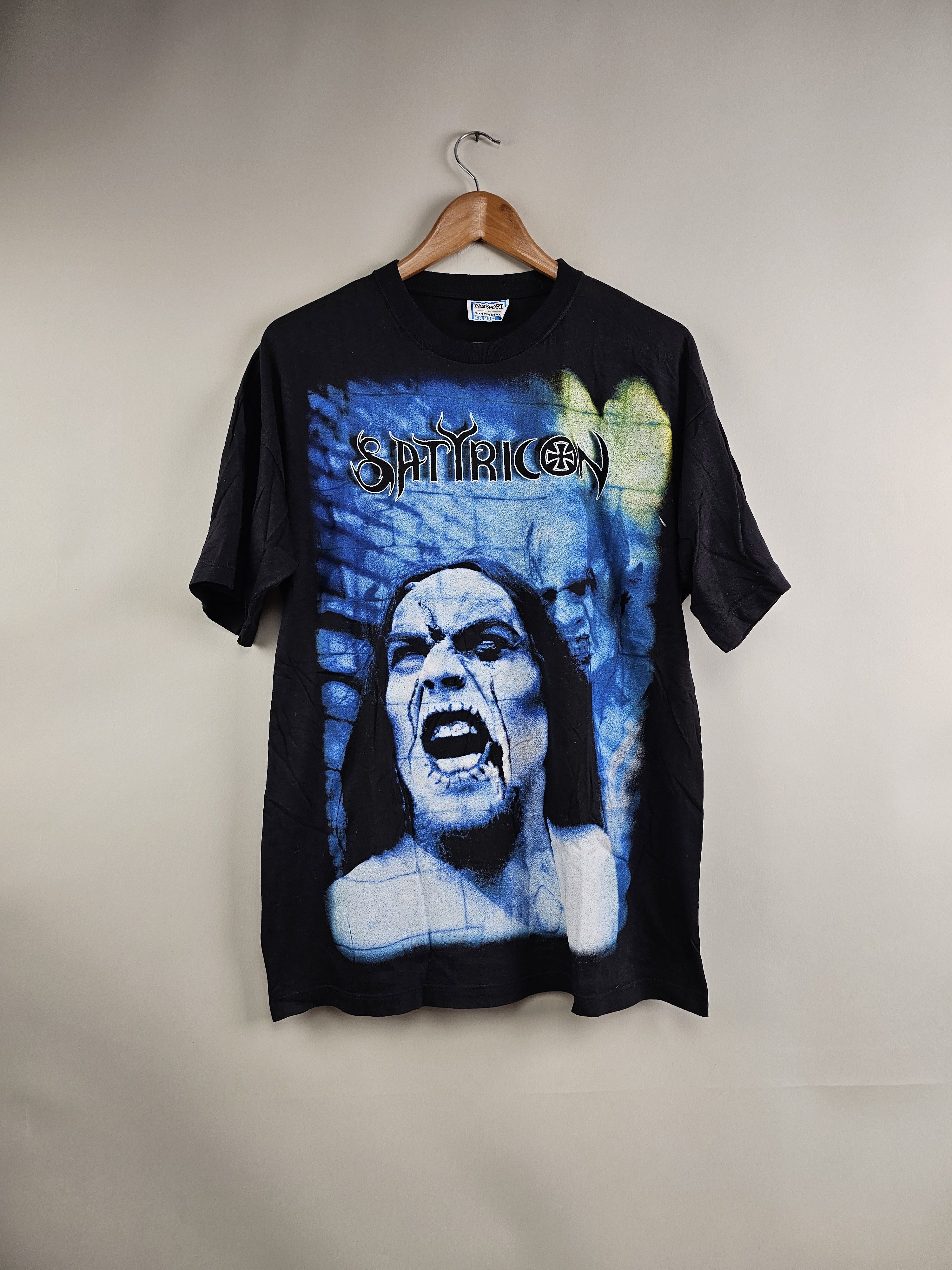 Image of Band Tees x Rock Tees 90's Satyricon Black Metal Vintage Tee XL 22" 28", Men's