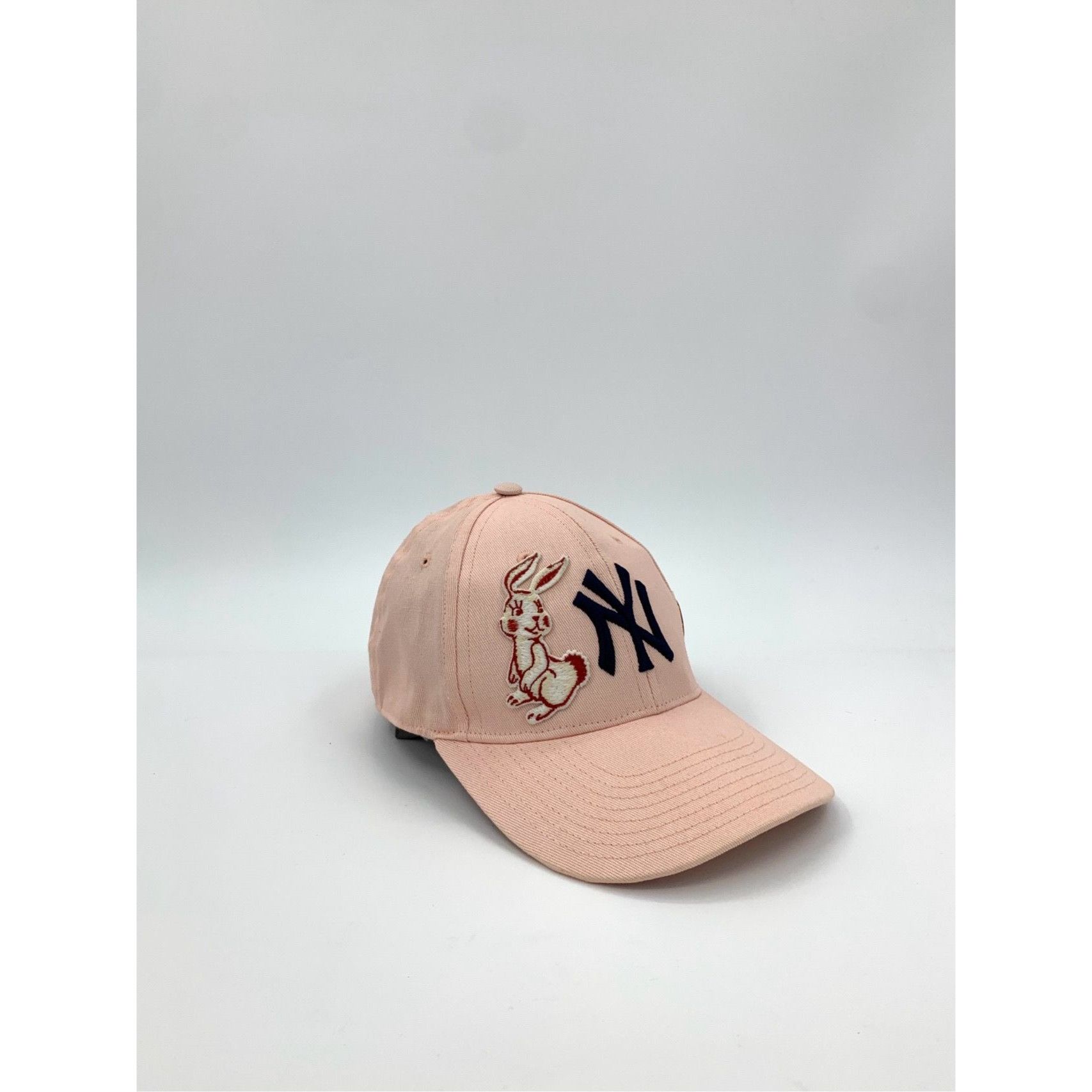 Gucci Gucci X MLB NY Yankees Pink Embroidered Rabbit Baseball Cap Size ONE SIZE - 3 Thumbnail