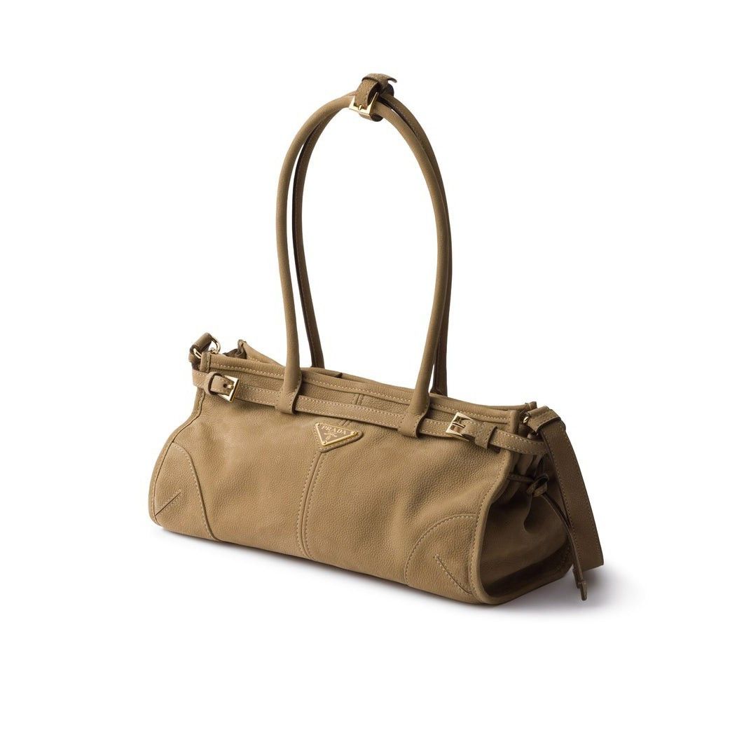 Prada PRADA Bonnie Medium $3500 Desert Beige Leather Top Handle Ba Size ONE SIZE - 2 Thumbnail