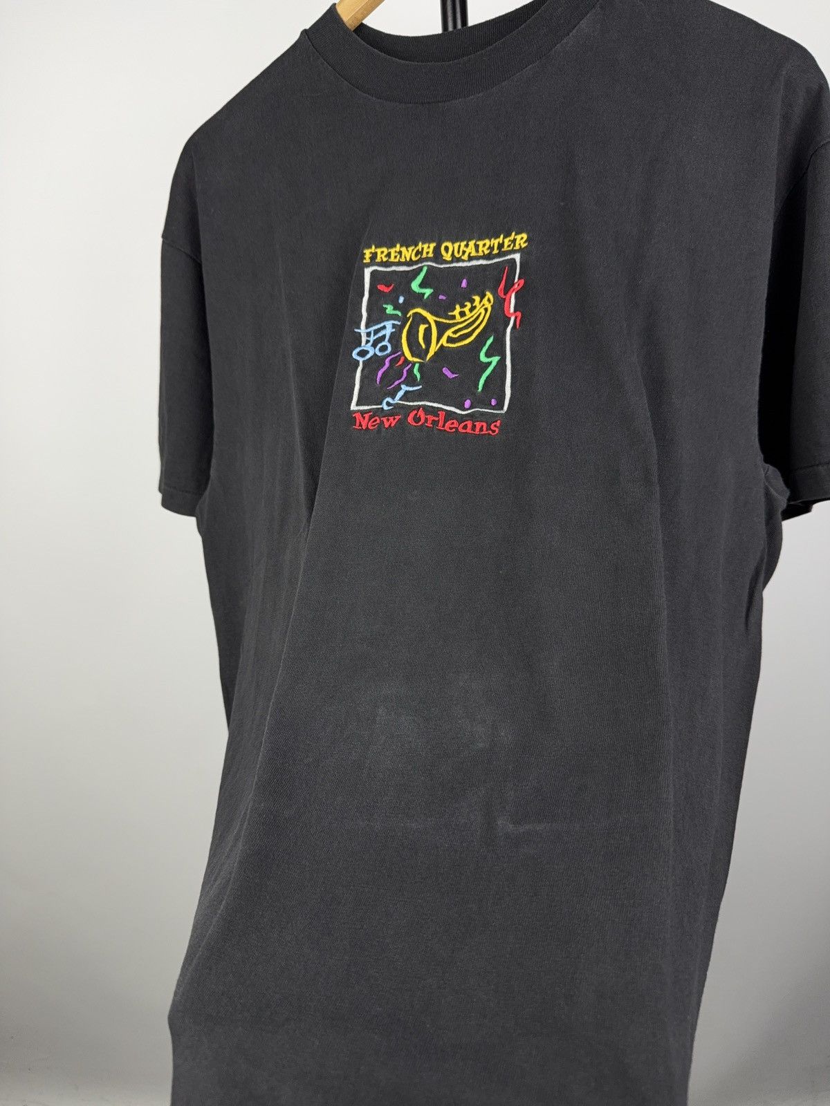 Vintage Vintage 90s French Quarter New Orleans Jazz Graphic T-Shirt Size US M / EU 48-50 / 2 - 4 Thumbnail