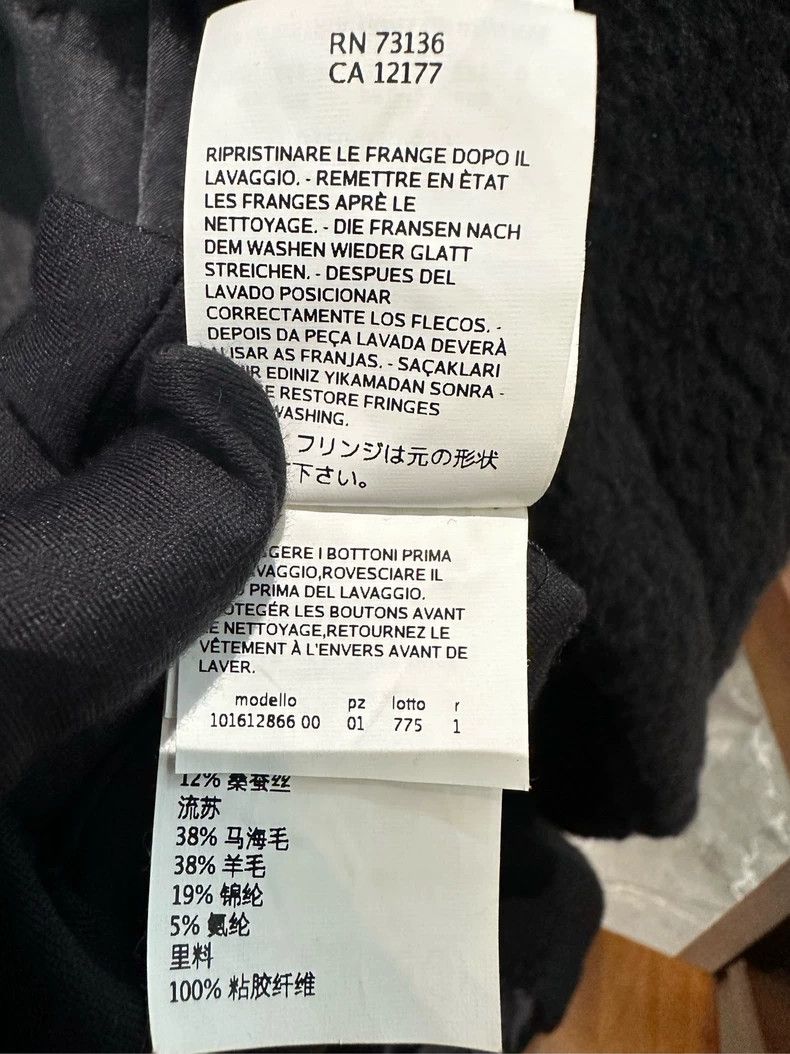 Max Mara Max Mara Teddy Classic Black Solid Long Sleeve Coat Jacket Size S / US 4 / IT 40 - 7 Thumbnail